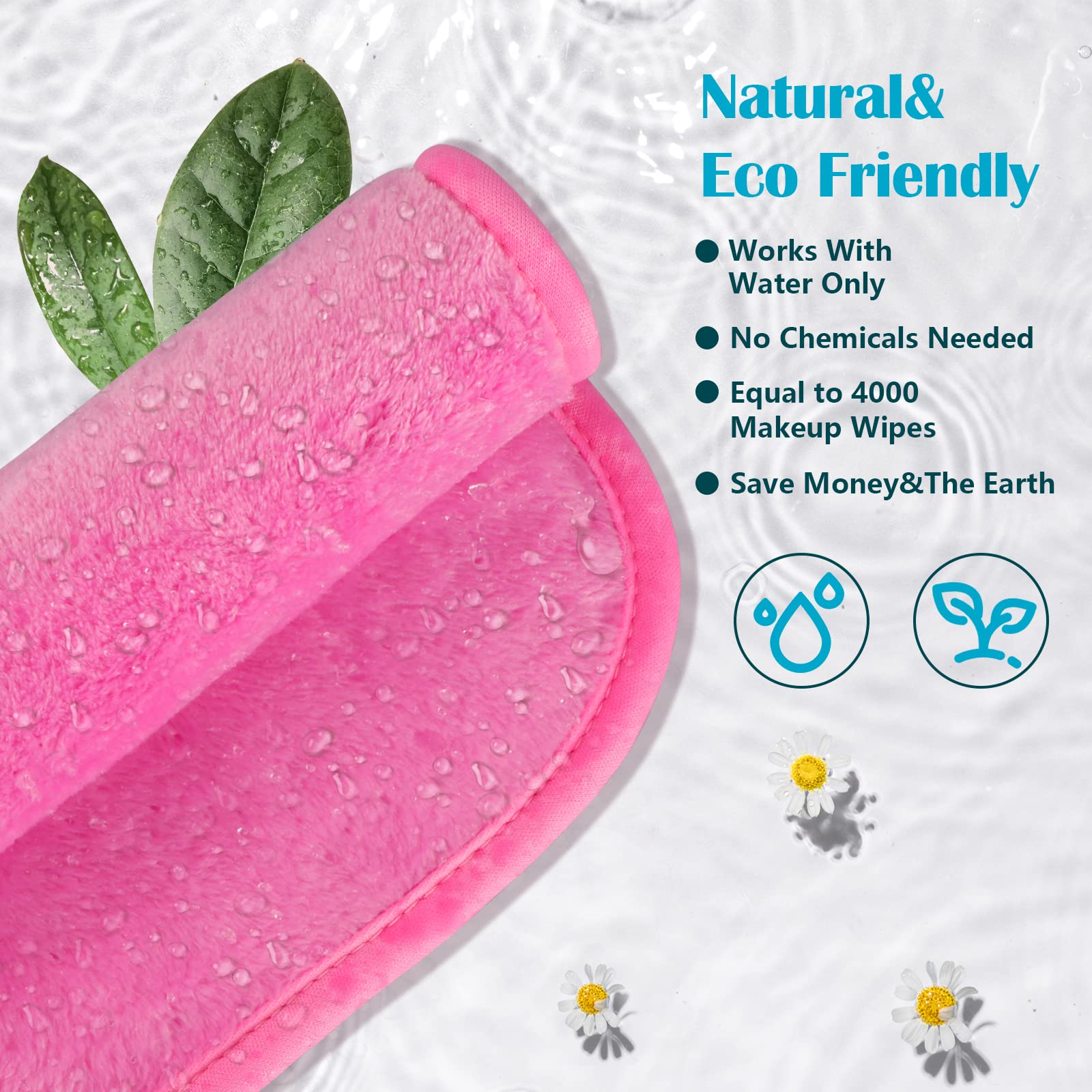 Orighty Makeup Remover Cloths 6 Packs, Makeup Removal Face Cleansing Cloth, Reusable Microfiber Facial Cleansing Towels, Remove