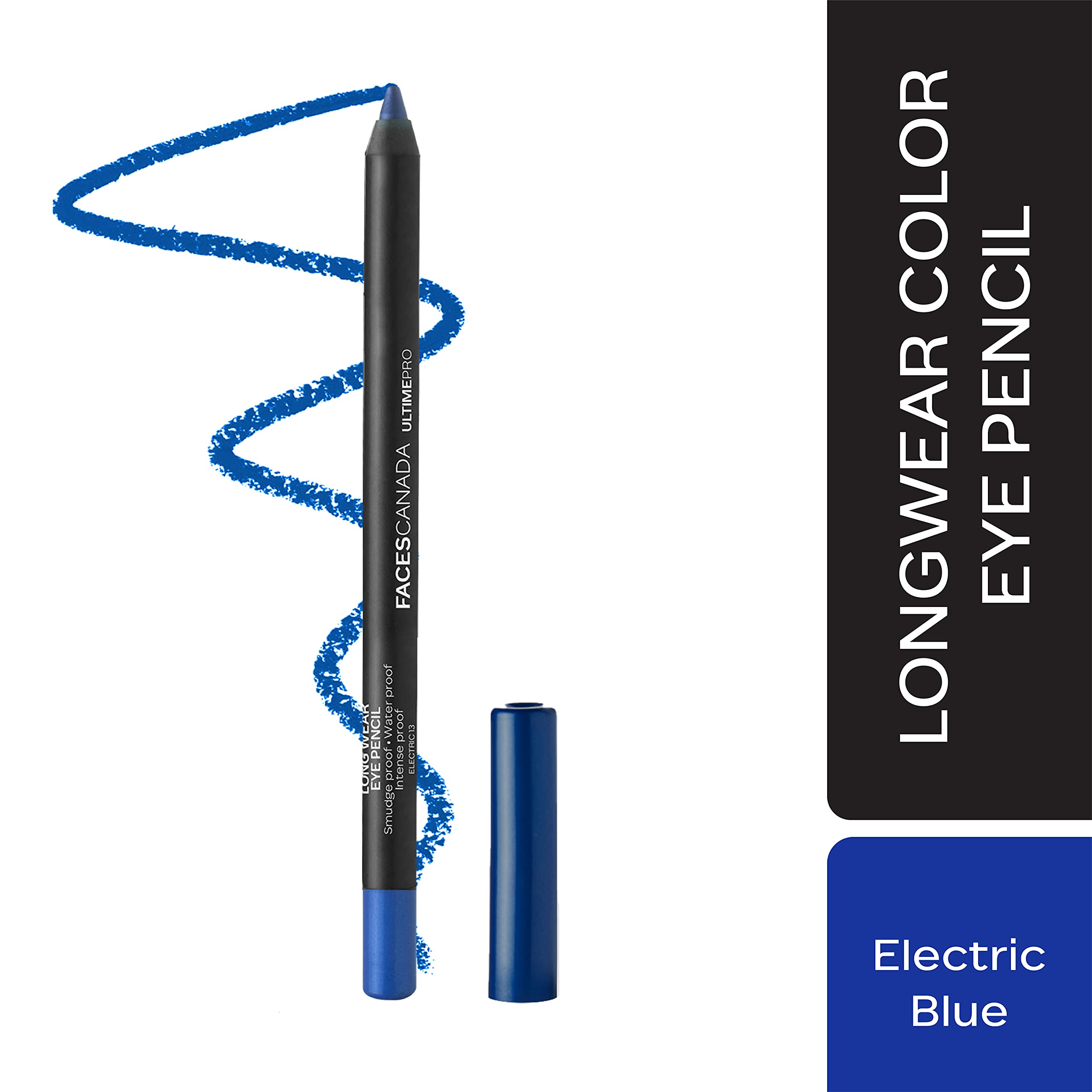 Facescanada Ultime Pro Eyeliner Pencil - Electric Blue | 8 Hour Long Lasting | Smooth One Stroke Application | Soft Blendable Fo