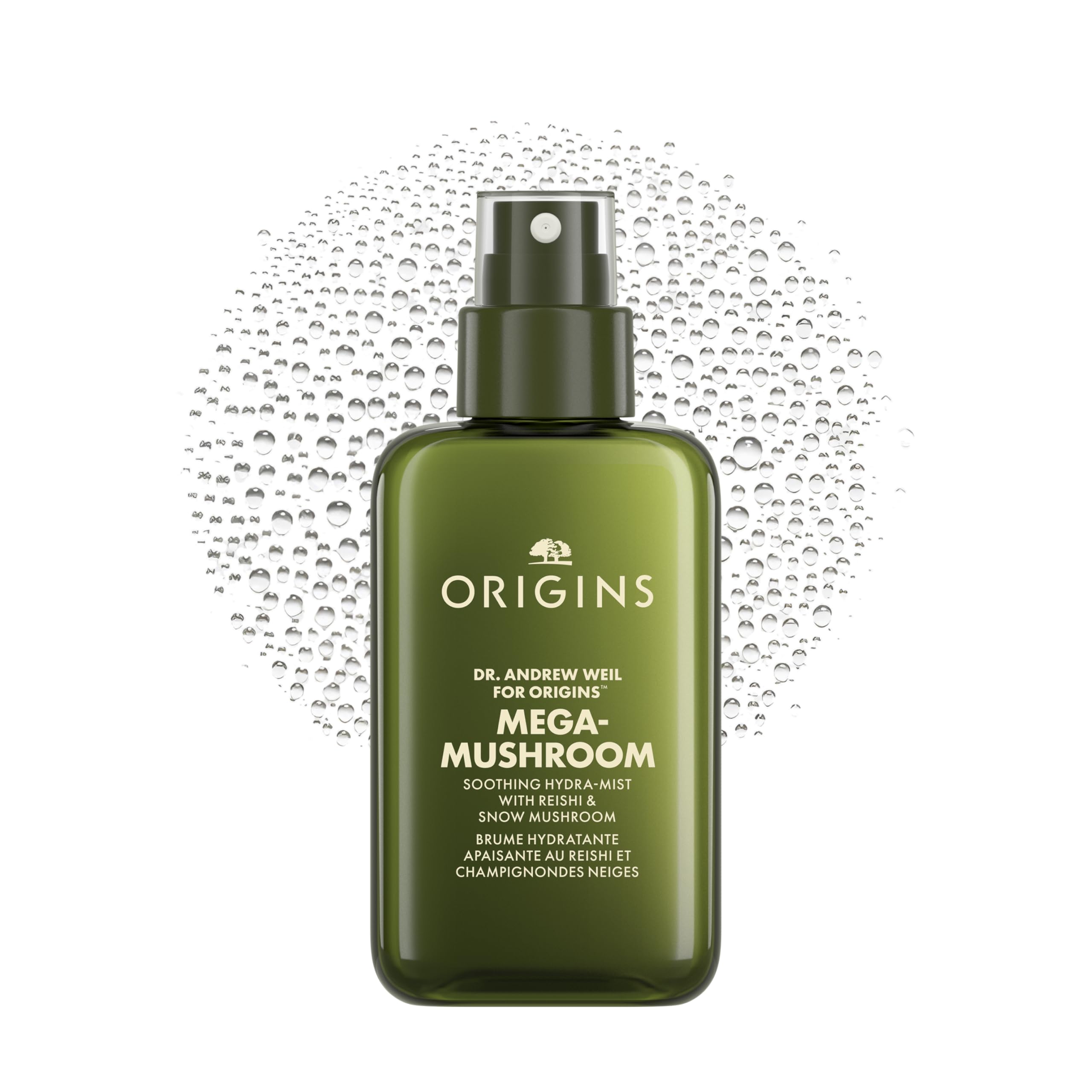 Origins Mega-Mushroom Soothing Face Mist | Plumps, Refreshes & Soothes | With Reishi & Snow Mushroom, 3.4 Fl Oz