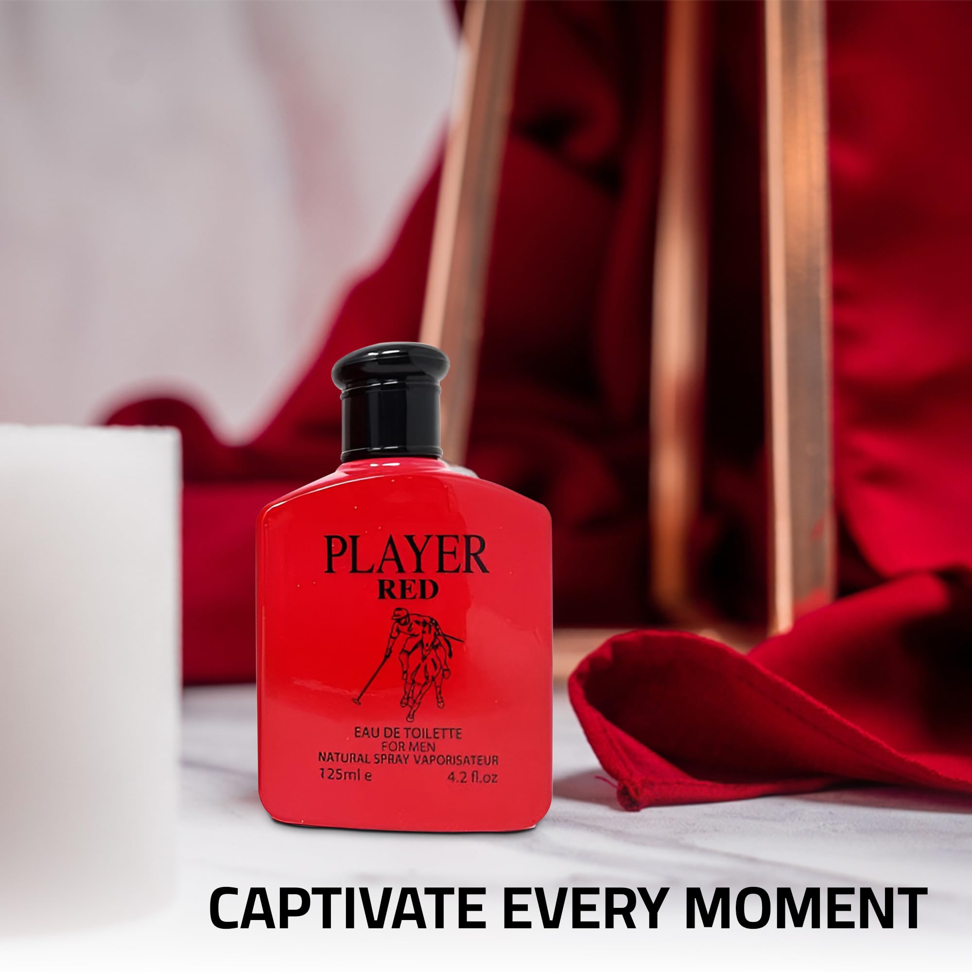 A Center Cologne For Men Player Red Natural Spray Classic Long Lasting Scent Wonderful Fragrance Gift Eau De Toilette Men Perfum