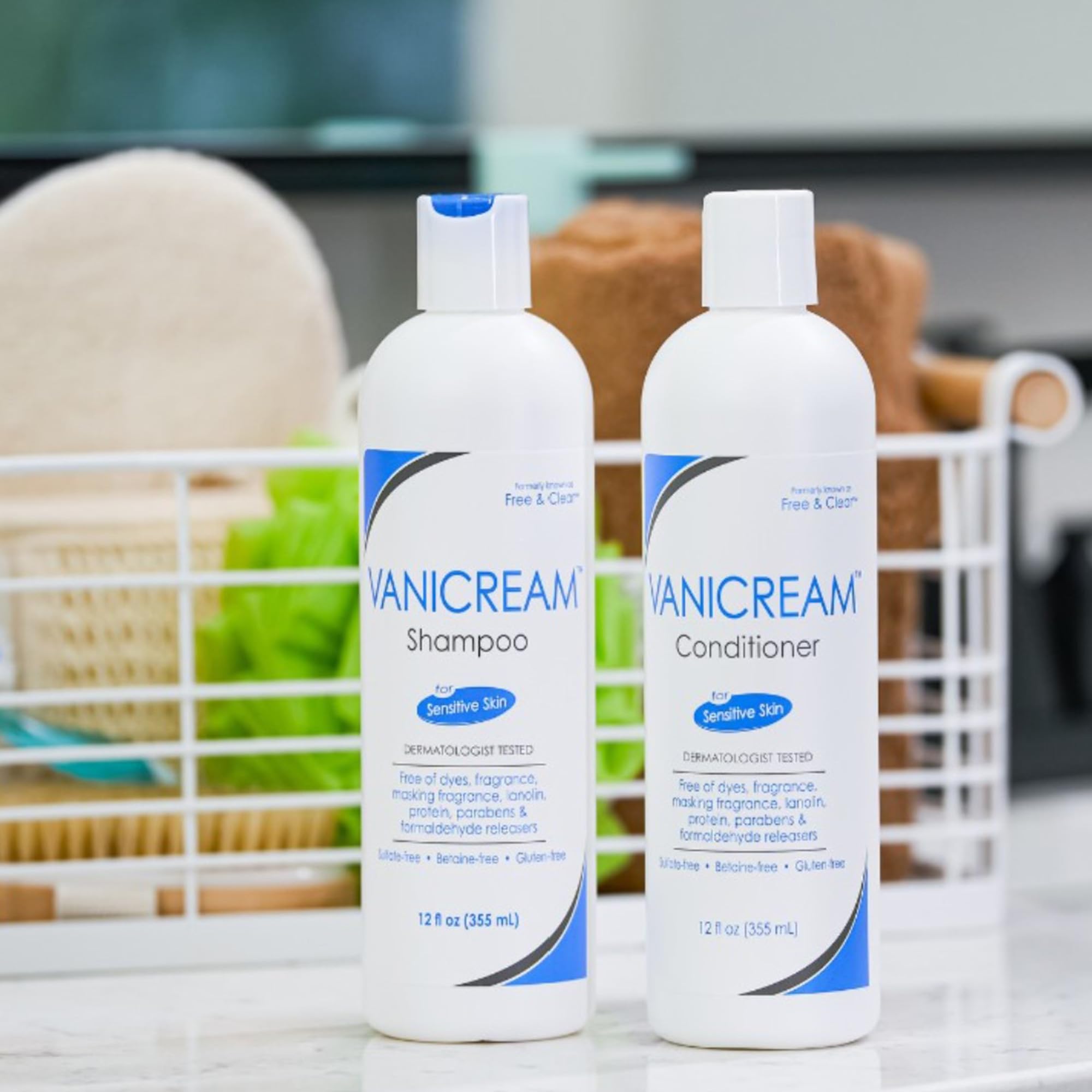 Vanicream Bundle Kit includes Vanicream Cleansing Bar (3.9 oz), Vanicream Shampoo (12 fl oz), and Vanicream Conditioner (12 fl o