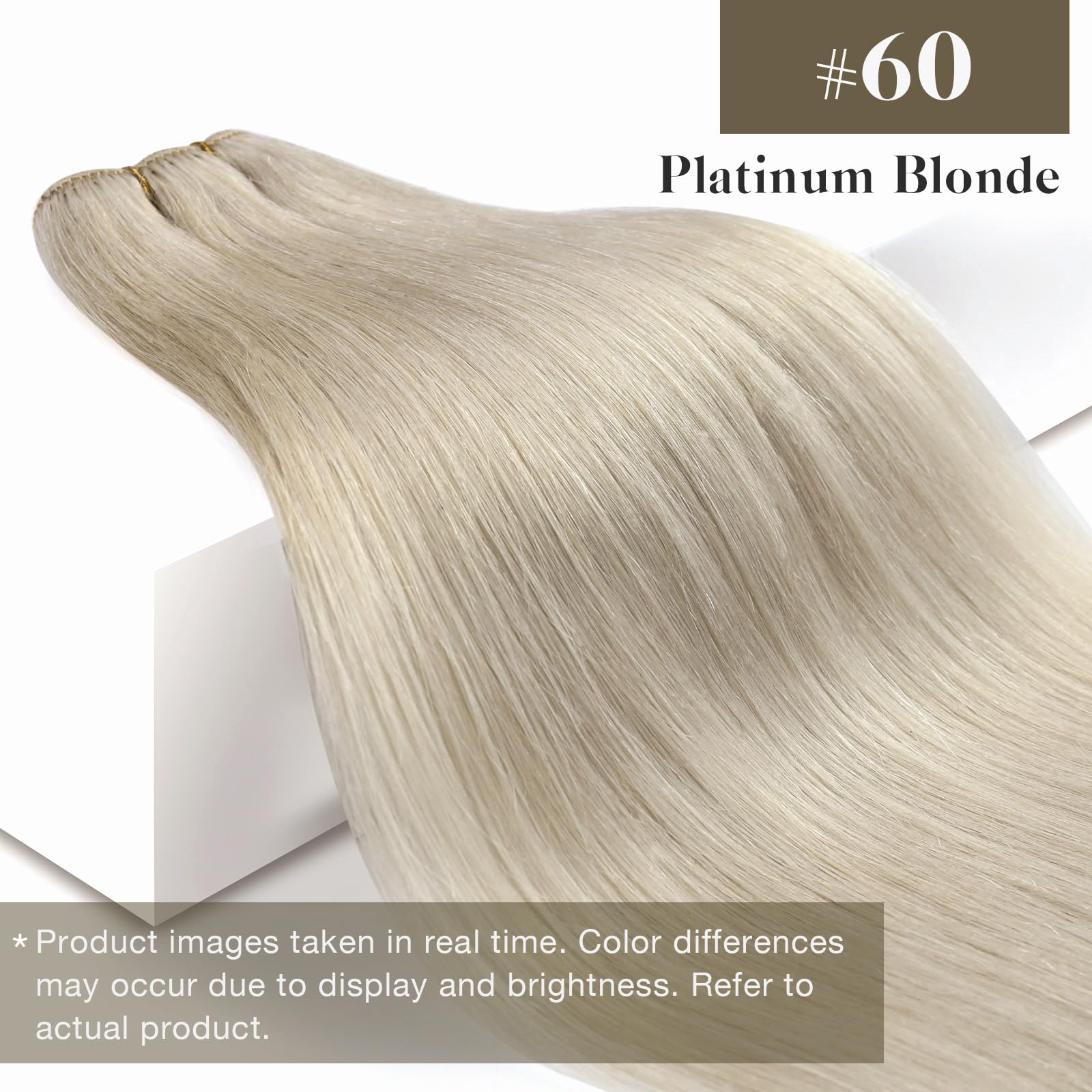Sunny Blonde Weft Hair Extensions Human Hair Platinum Blonde Sew In Hair Extensions Real Human Hair Weft Remy Hair Short Blonde