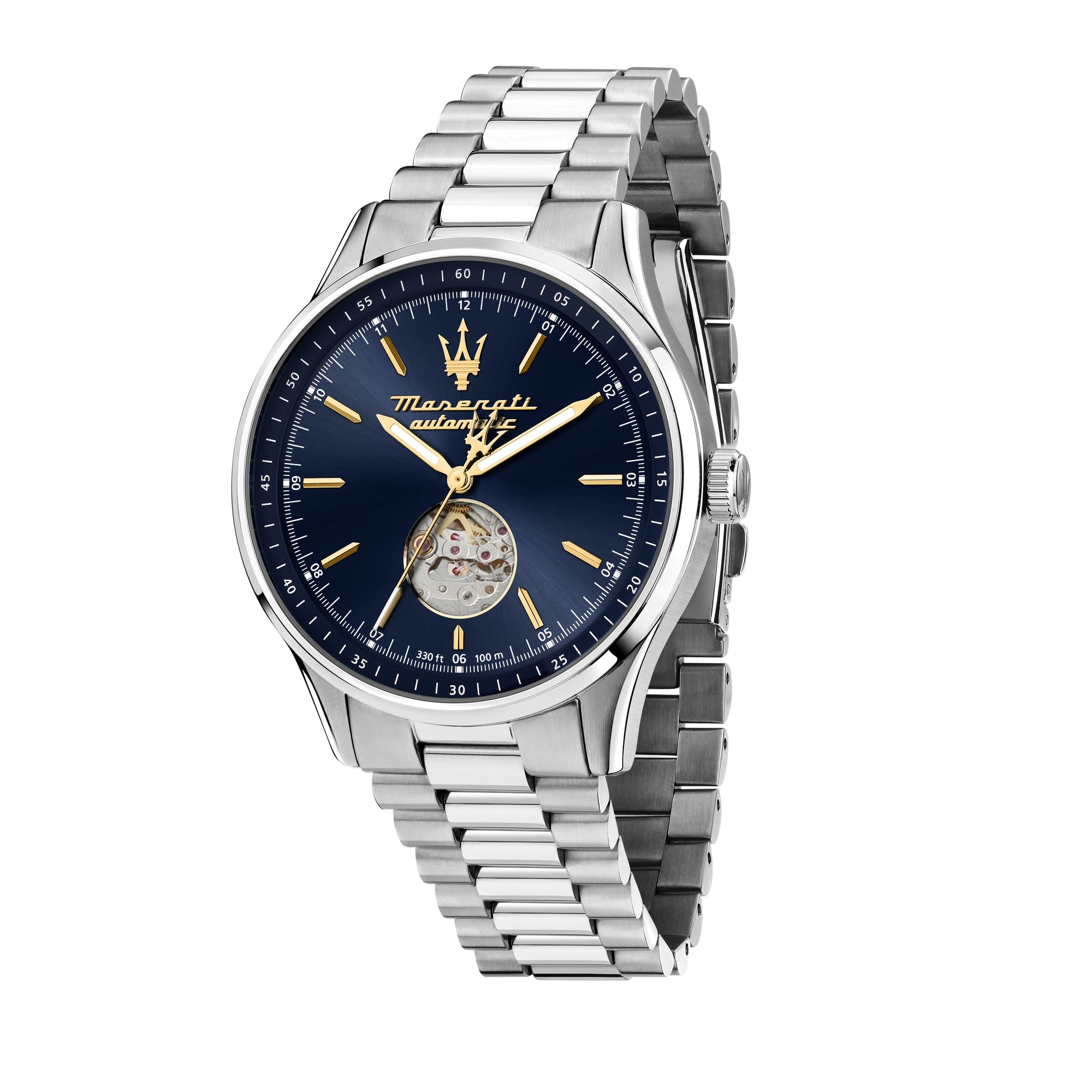 Maserati MenS Watch, Automatic, Analog, 42 Mm, Sorpasso Collection  R8823124002, Silver, Classic