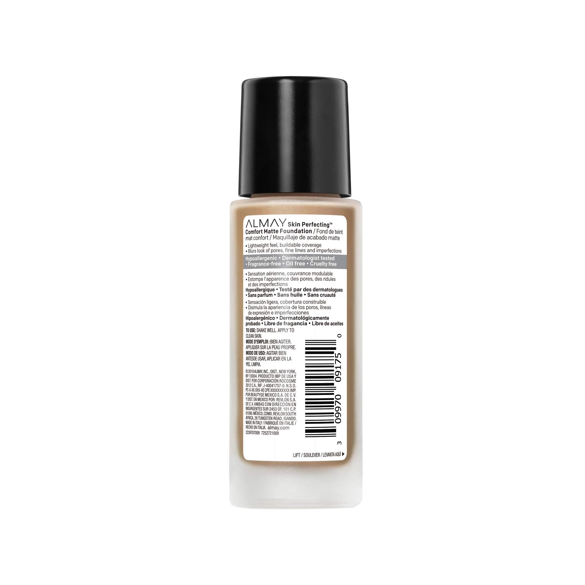 Almay Skin Perfecting comfort Matte Foundation, Hypoallergenic, cruelty Free, -Fragrance-Free, Dermatologist Tested Liquid Makeu