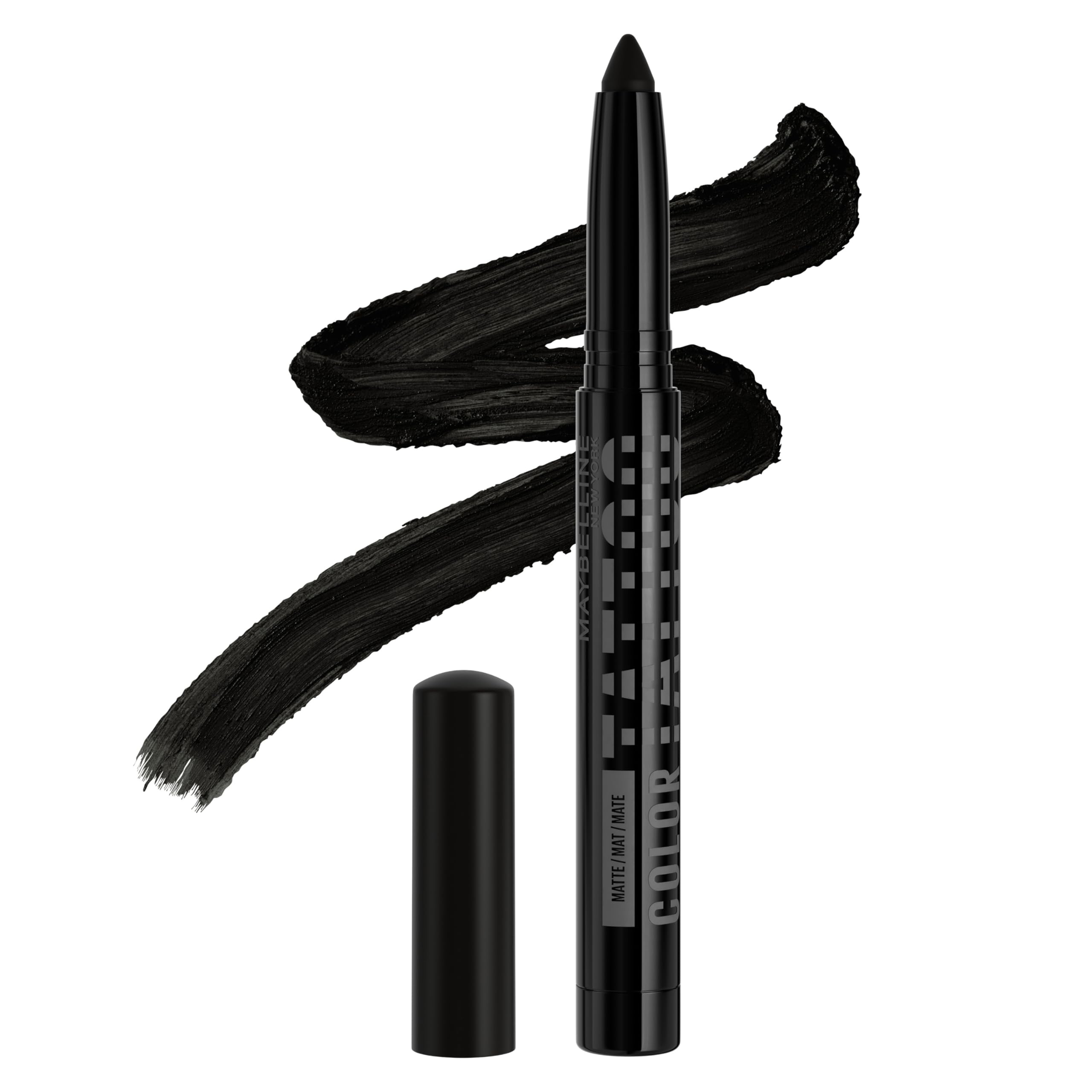 MAYBELLINE Color Tattoo Longwear Multi-Use Eye Shadow Stix, All-In-One Eye Makeup for Up to 24HR Wear, I am Rebellious (Matte Bl