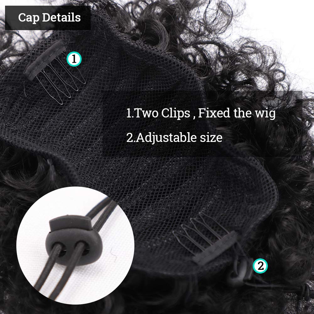 Yinmei Baibian Afro Puff Drawstring Ponytail Kinky Curly Bun Hair Synthetic Short Extensions Hairpieces Updo Hair For Black Wome