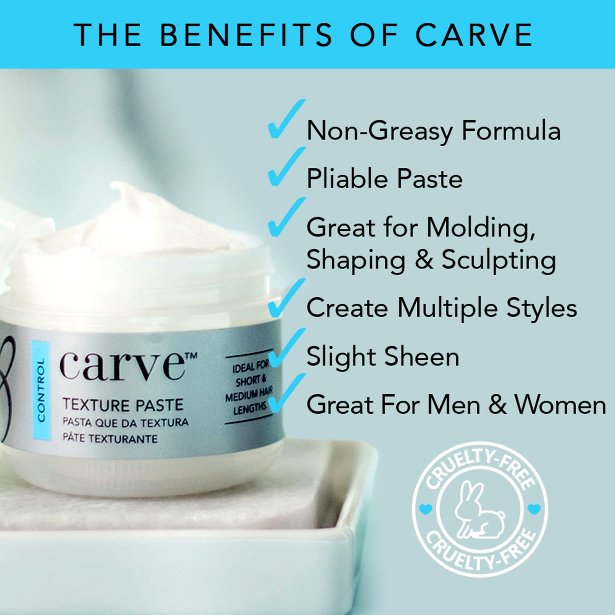 Brocato Carve Texture Hair Paste: Styling Texturizer Cream Products for Men and Women - Volumizing and Texturizing Product for M