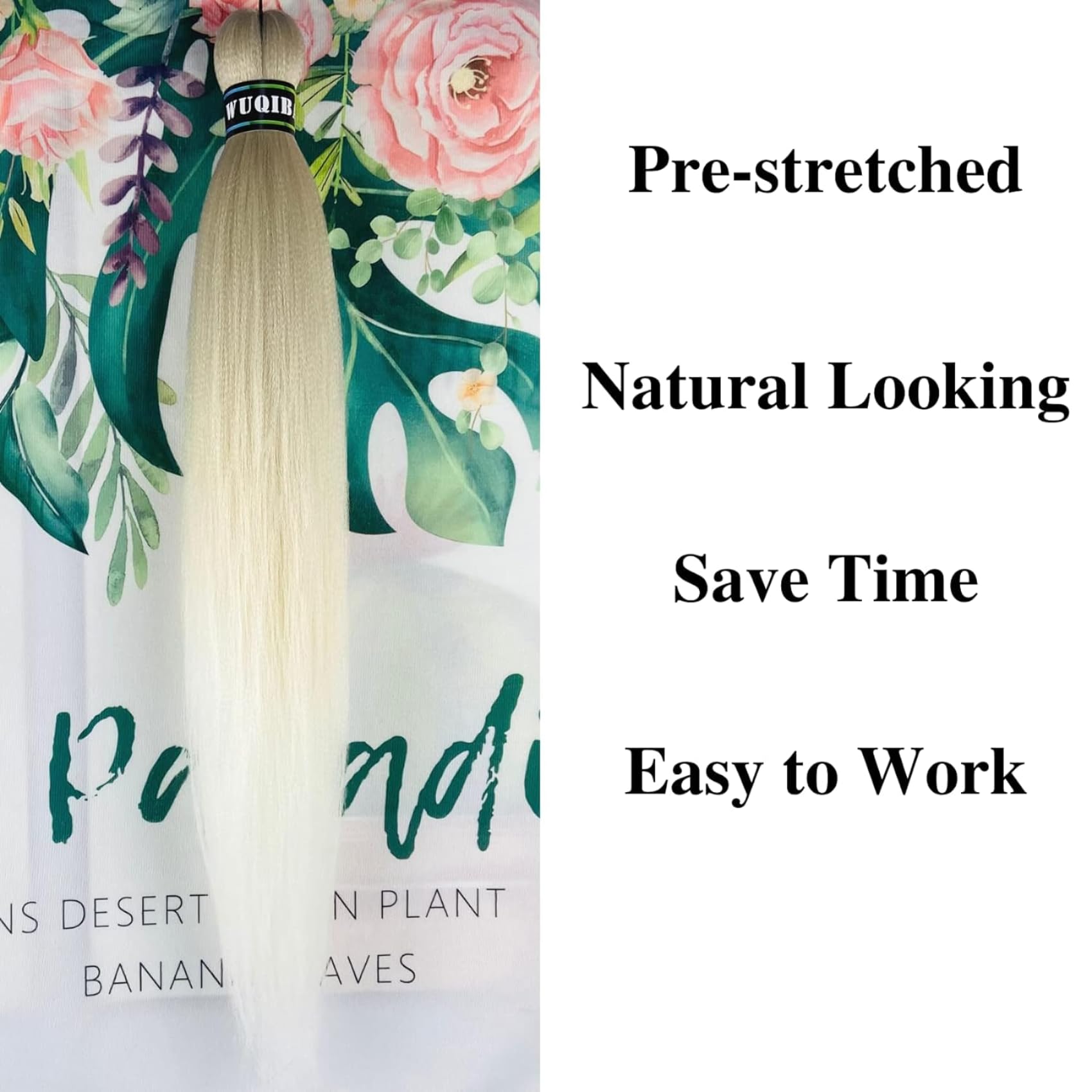 Ombre Ash Blonde Braiding Hair Pre Stretched Kanekalon Braiding Hair Extensions Feed In Braids 26 Inch 6 Packs