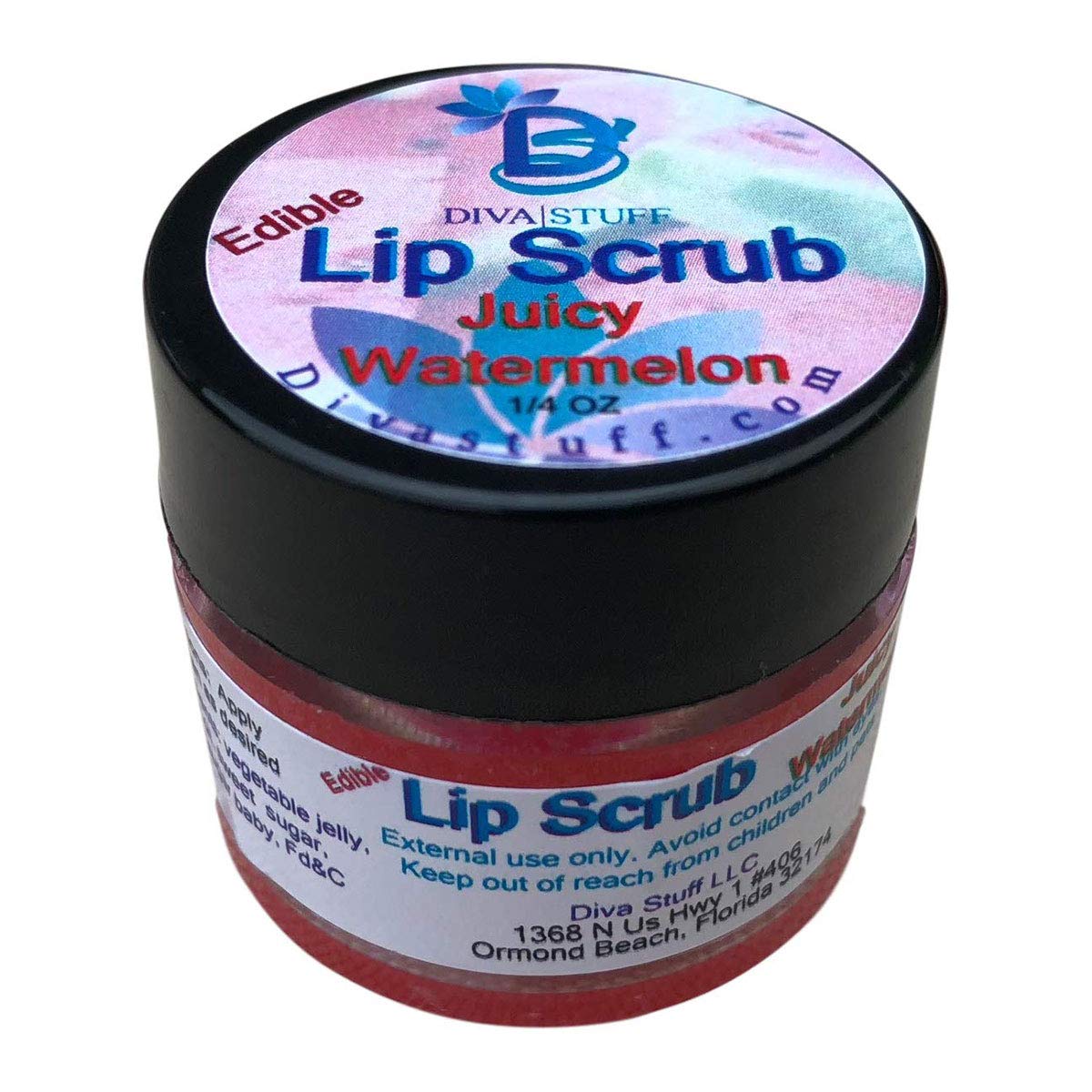 Diva Stuff Ultra Hydrating Lip Scrub For Soft Lips, Gentle Exfoliation, Moisturizer & Conditioner, Juicy Watermelon -  Oz (Made