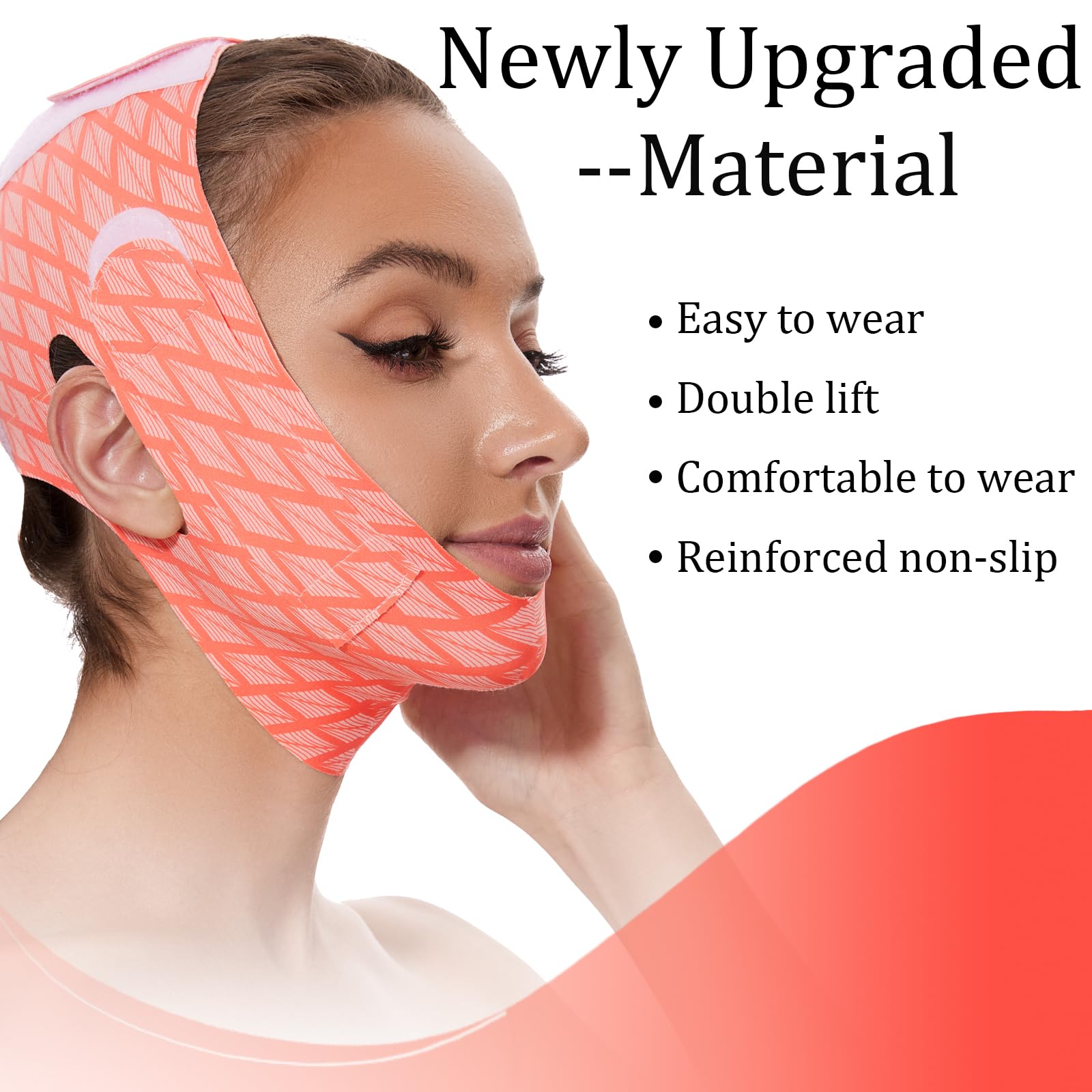 Edcbmb V Line Mask Double Chin Reducer Strap Eliminator Remover Prevent Sagging Shaped Face Belt Slimming For Sleeping Women Jaw