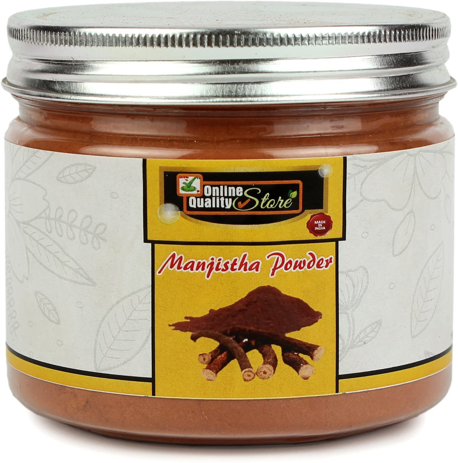 Online Quality Store Organic Manjistha Powder, 150G |Rubia Cordifolia |100% Pure & Natural Manjistha Powder For Skin Whitening| 