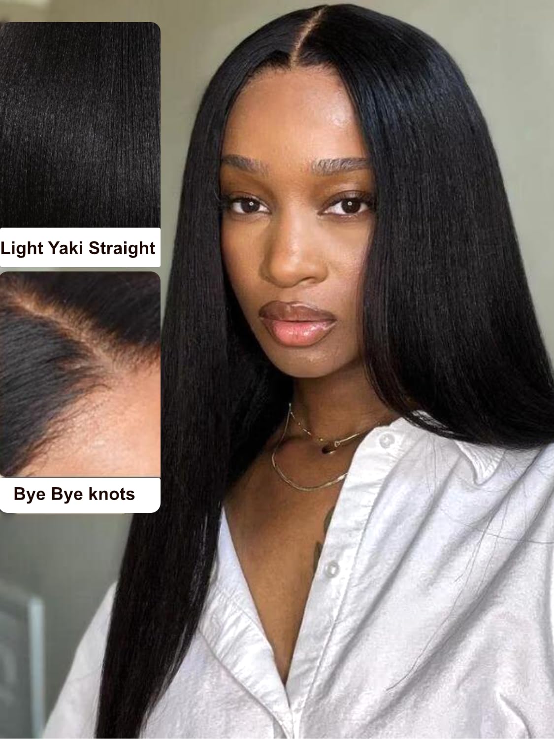 Unice Bye Bye Knots Wig Invisible Knots Yaki Straight 7X5 Lace Front Wigs Human Hair Pre Everything Glueless Wig Human Hair Pre