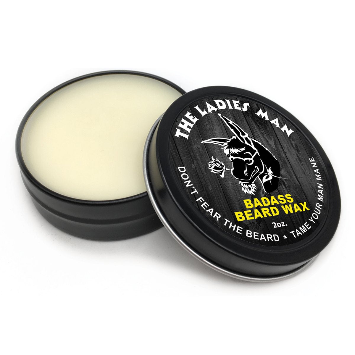 Badass Beard Care Beard Wax For Men - The Ladies Man Scent, 2 Oz - Softens Beard Hair, Leaves Your Beard Looking And Feeling Mor