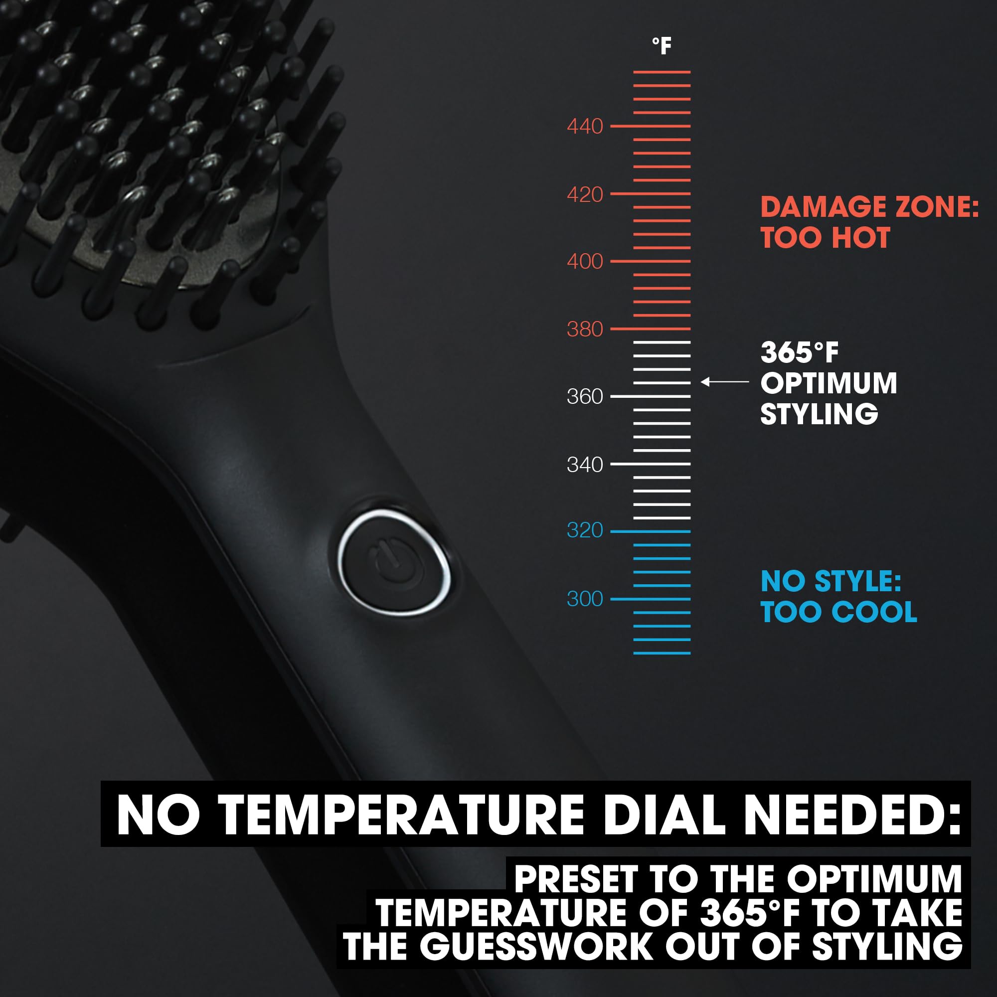 ghd Glide Hot Air Hair Brush - Professional Smoothing Blow Dryer, Ceramic Hair Straightener, Styler, and Blow Dry Brush - Black