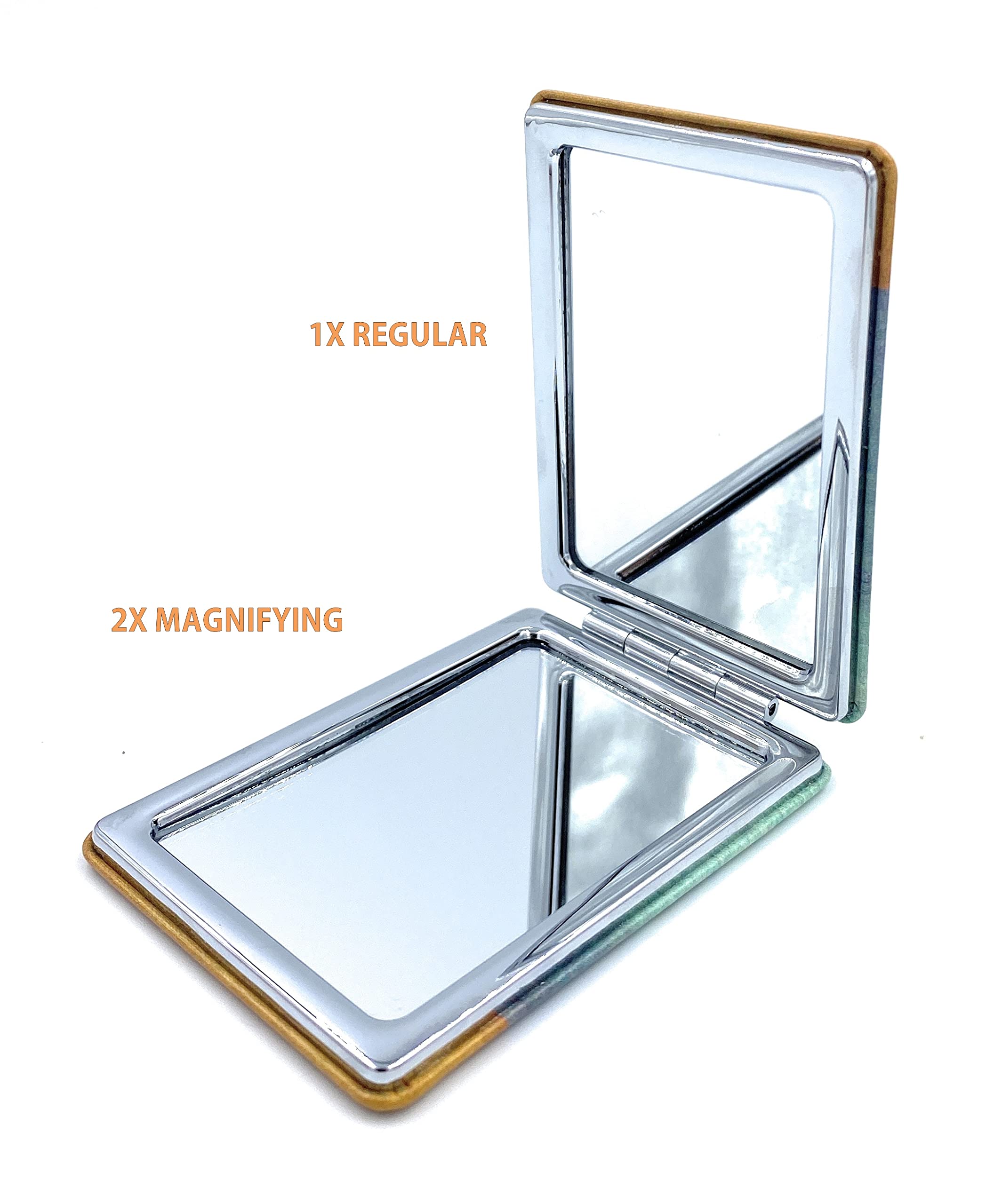 Aeisage Square Compact Mirror Rectangular Purse Mirror Small Cosmetic Mirror For Purses Handheld Mirror Van Gogh Sunflowers Gift