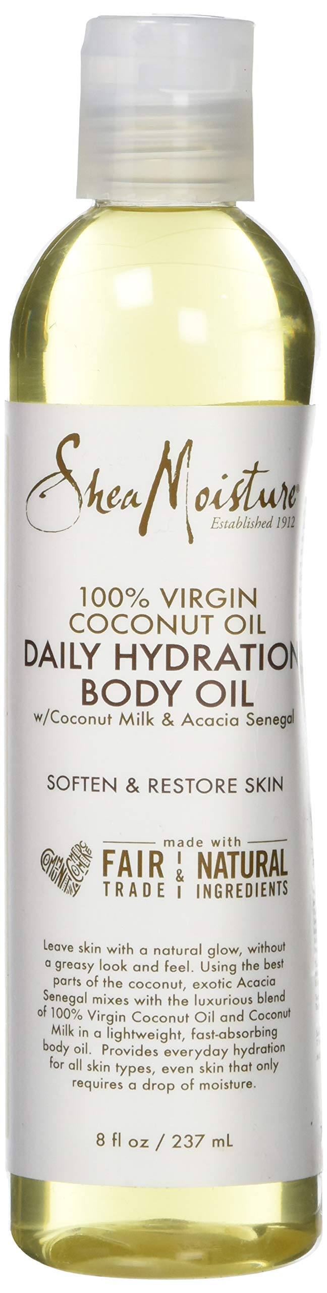 Shea Moisture 100% Virgin Coconut Oil Daily Hydration Body Oil, 8 Ounce
