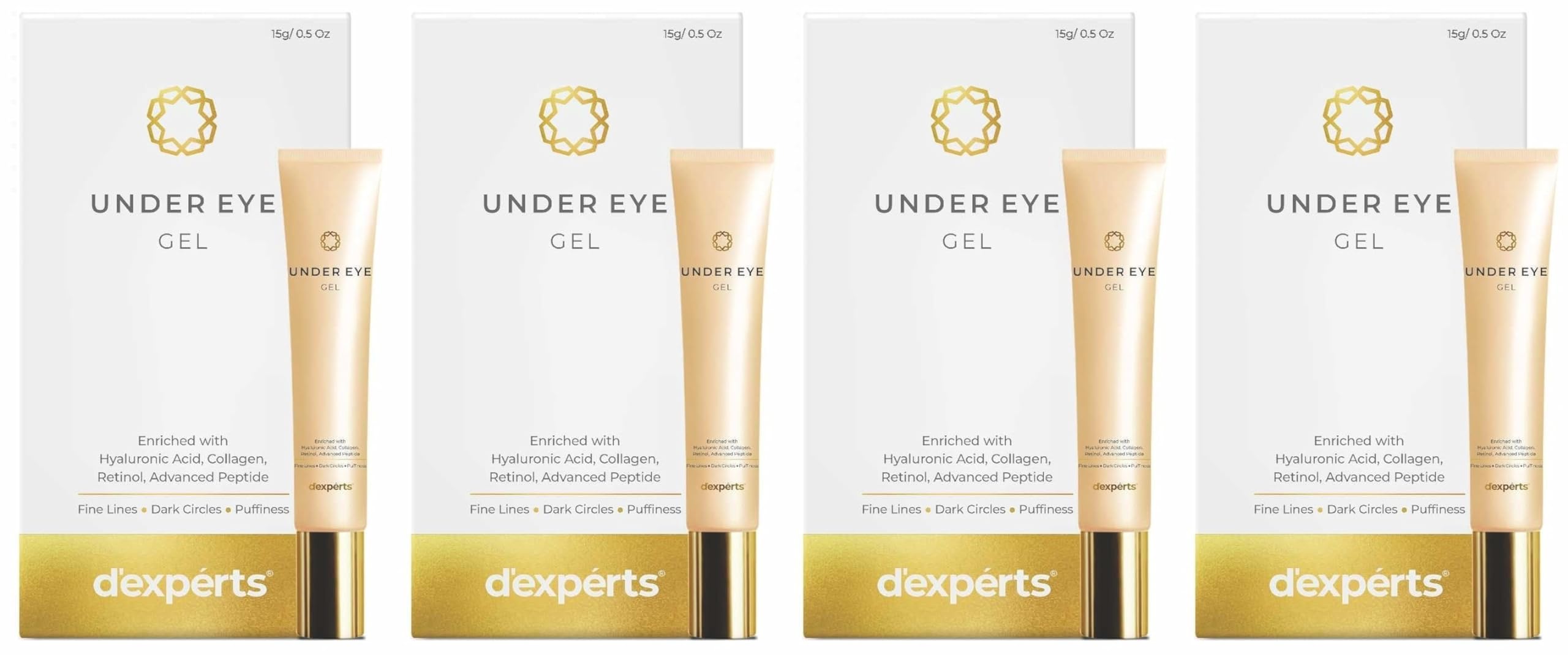 Brinton DExperts Under Eye Gel Enriched With Hyaluronic Acid, Collagen, Retinol, Peptides | Reduces Dark Circles, Fine Lines, P