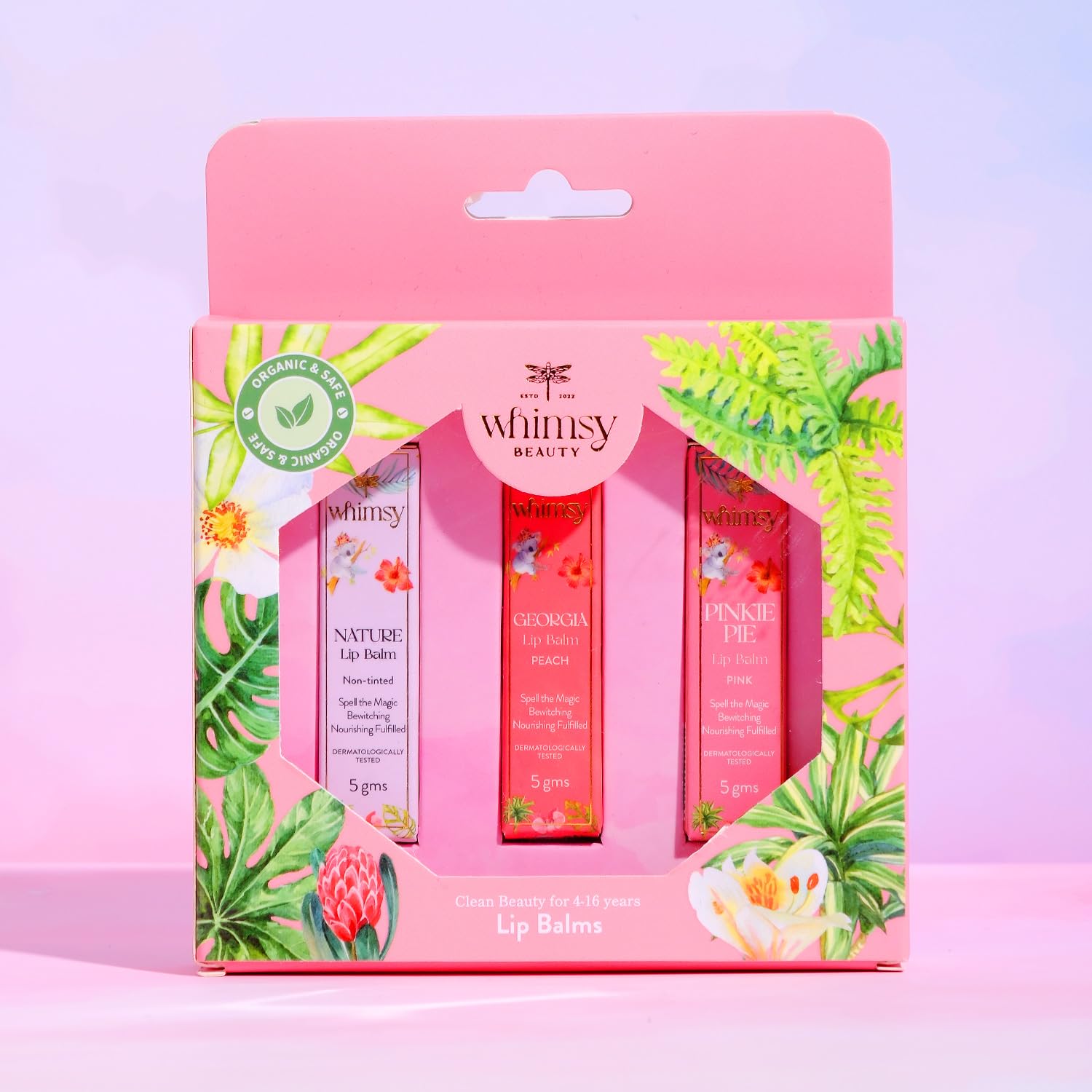 Whimsy Beauty Mini Lipsticks Combo Set For Girls | Hydrating Roll On Lipsticks With Lightweight Comfortable Wear | Ideal Birthda