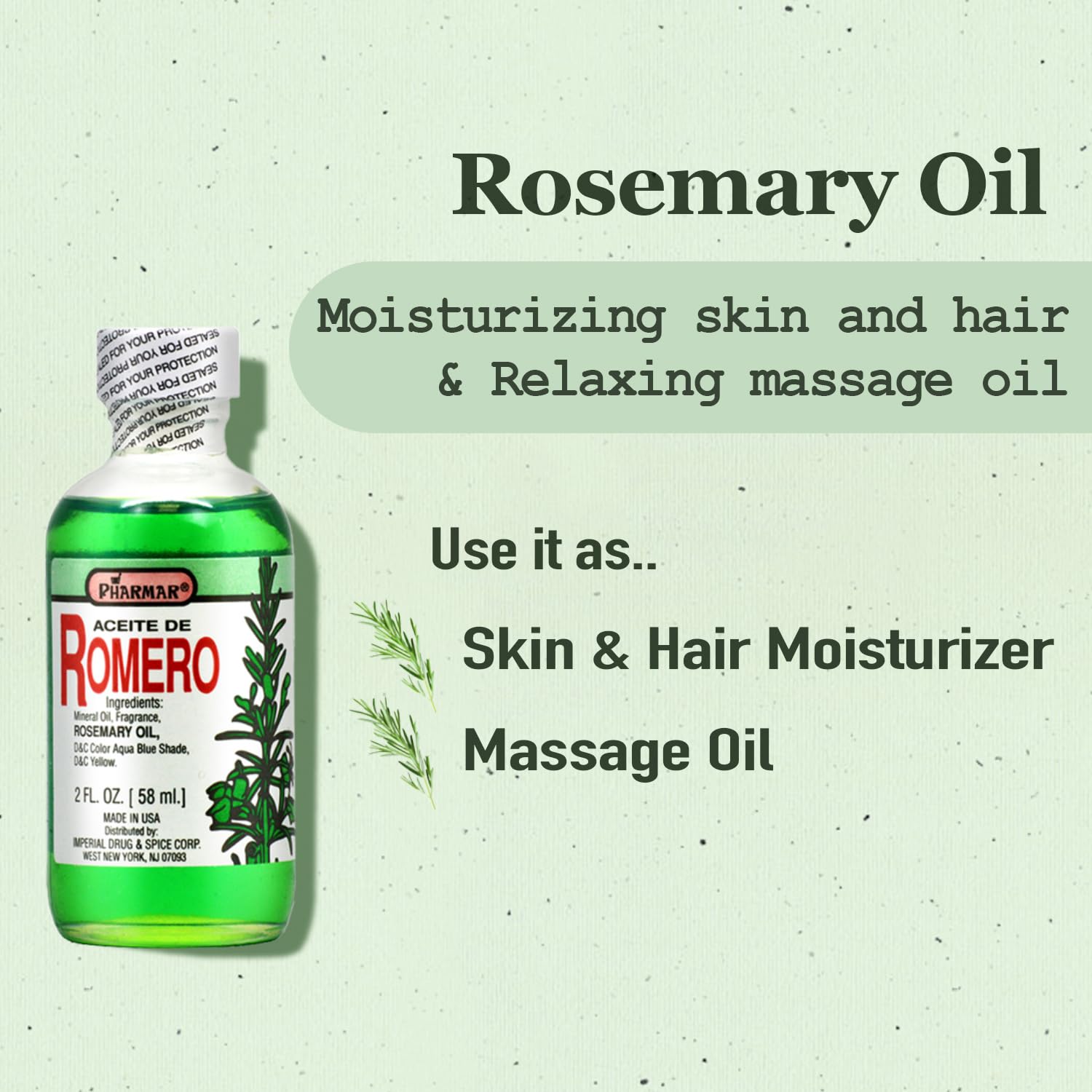 Aceite De Romero 2 Oz. Rosemary Oil 2-PACK Pharmark