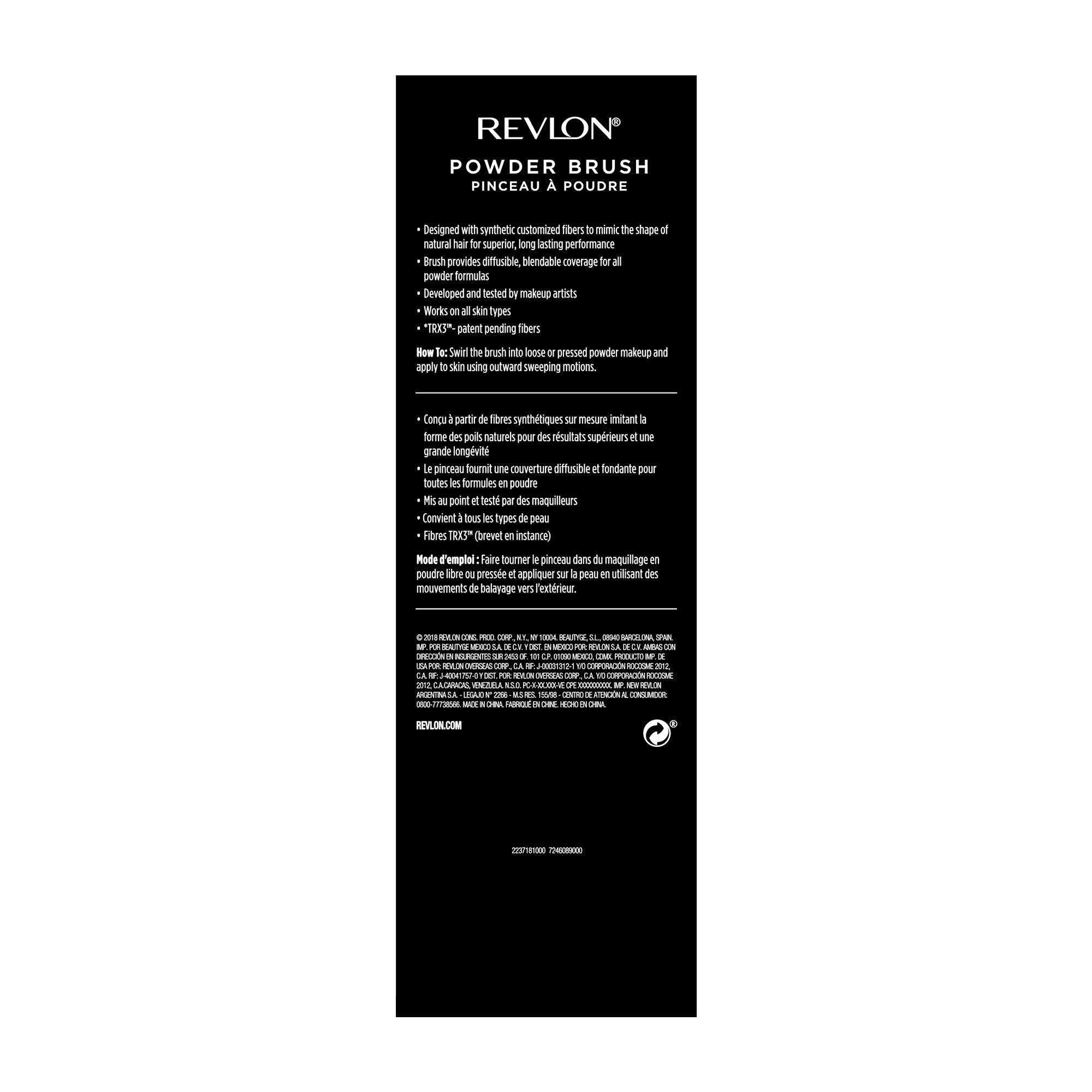 Revlon Buffing Foundation Brush, Face Makeup Brush For Blending Liquid Cream And Powder Foundation, Vegan And Coated