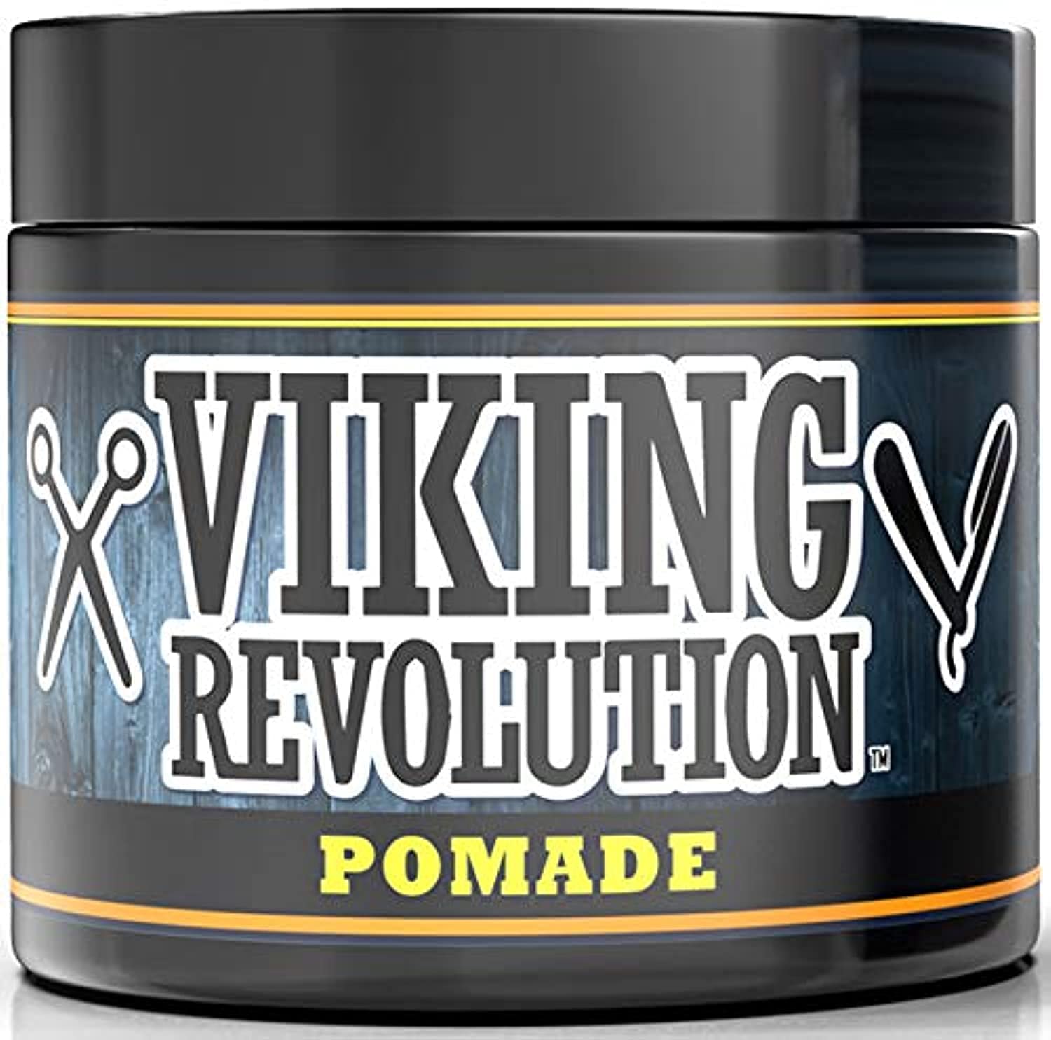 Viking Revolution Pomade For Men 4Oz - Firm Strong Hold & High Shine For Classic Styling - Water Based & Easy To Wash Out (Firm,