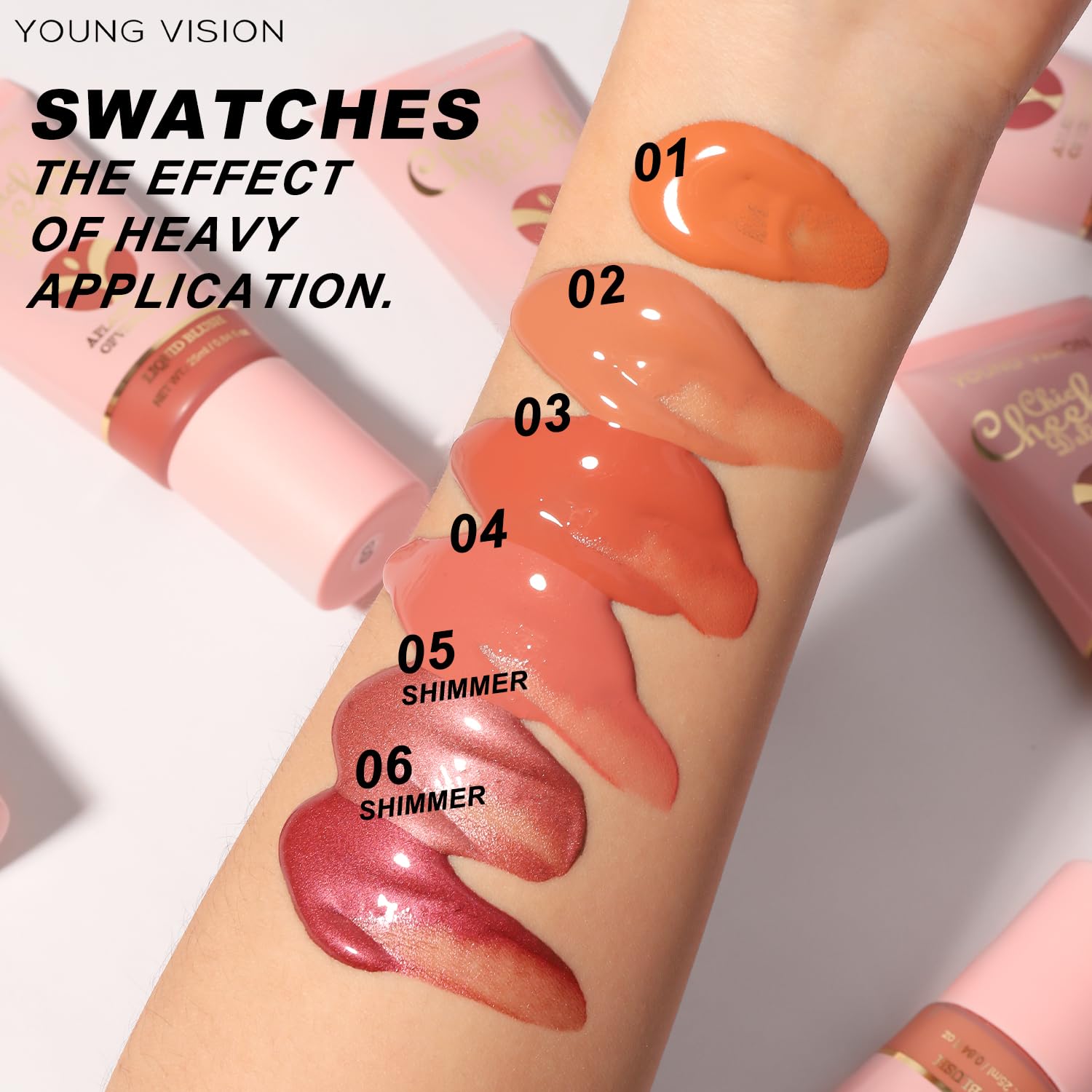Young Vision Matte Liquid Blush Wand - Velvety Cheek Tint | Long-Lasting Rubor Liquido Matte | Blendable & Buildable | Maquillaj