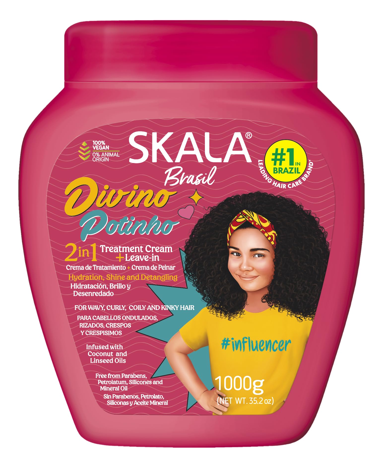 SKALA - Expert - Creme de Tratamento 2 em 1 Crespinho Divino 1 Kg - (Divine Little Curls 2 in 1 Treatment Cream Net 33.81 Oz)