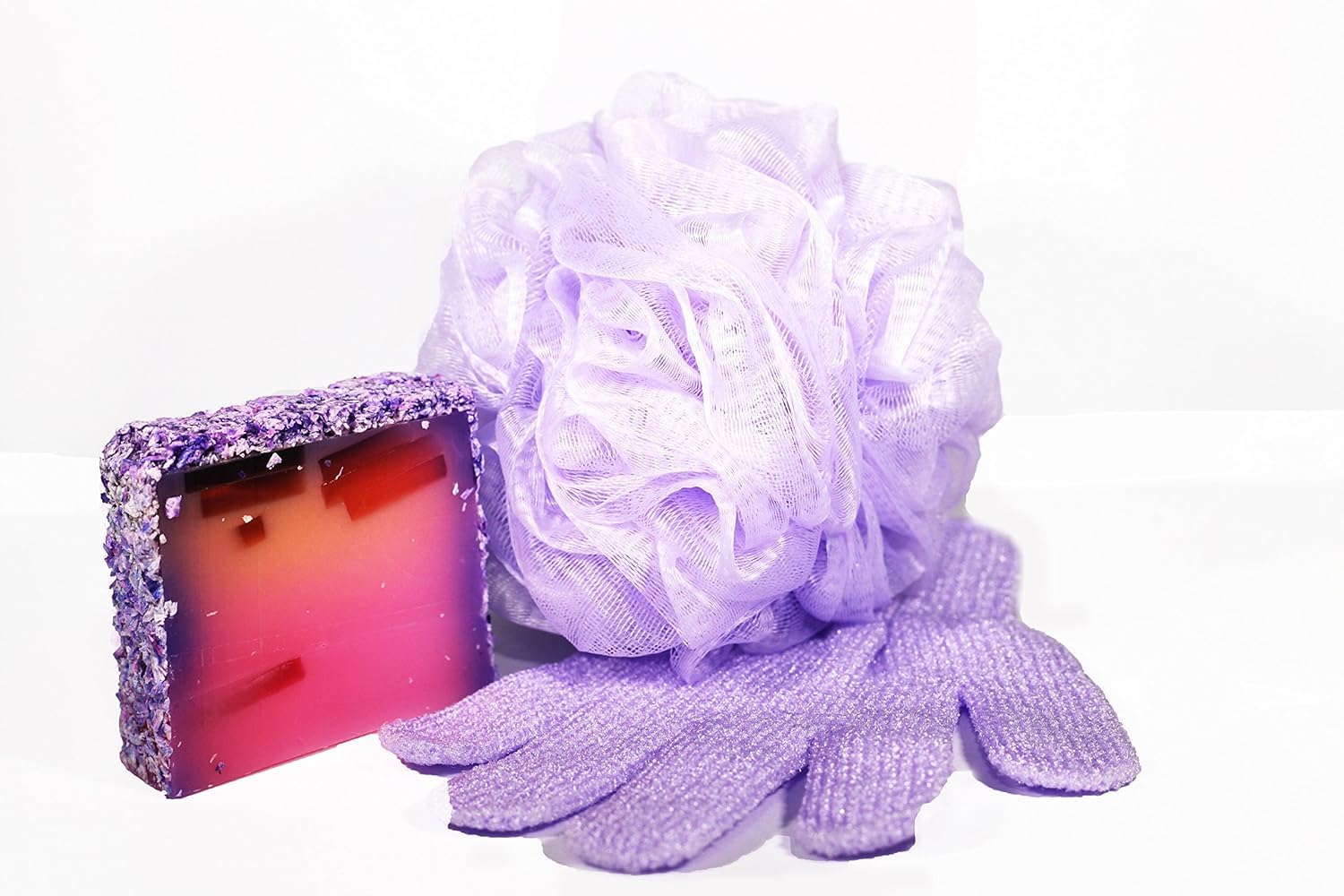 Exfoliating Bath Gloves, Pack of 4