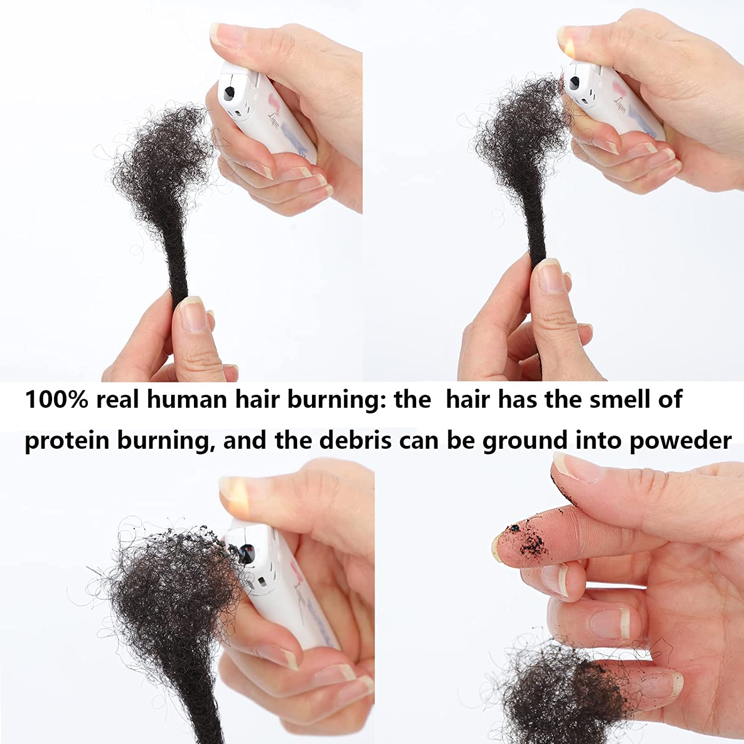 Loc Extension Human Hair 4 Inch 100 Strands 0.4Cm Width 100% Full Handmade Permanent Loc Extension Human Hair For Women/Men Can