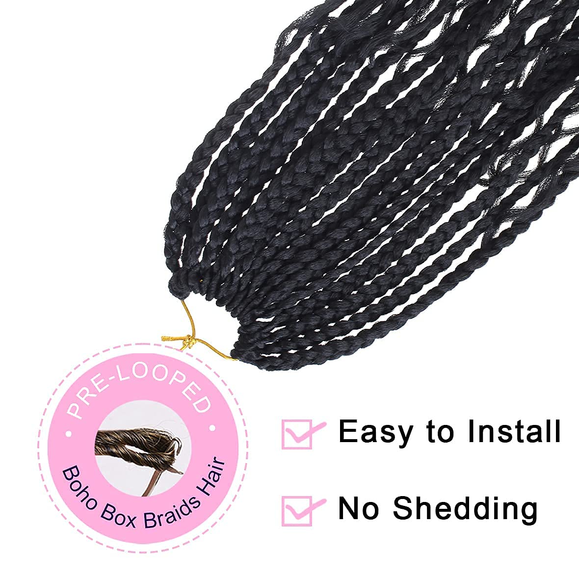 Unionbeauty 18 Inch Boho Box Braids Crochet Hair Goddess Box Braids Crochet Hair With Curly Ends 8 Packs Bohemian Box Braids Cro