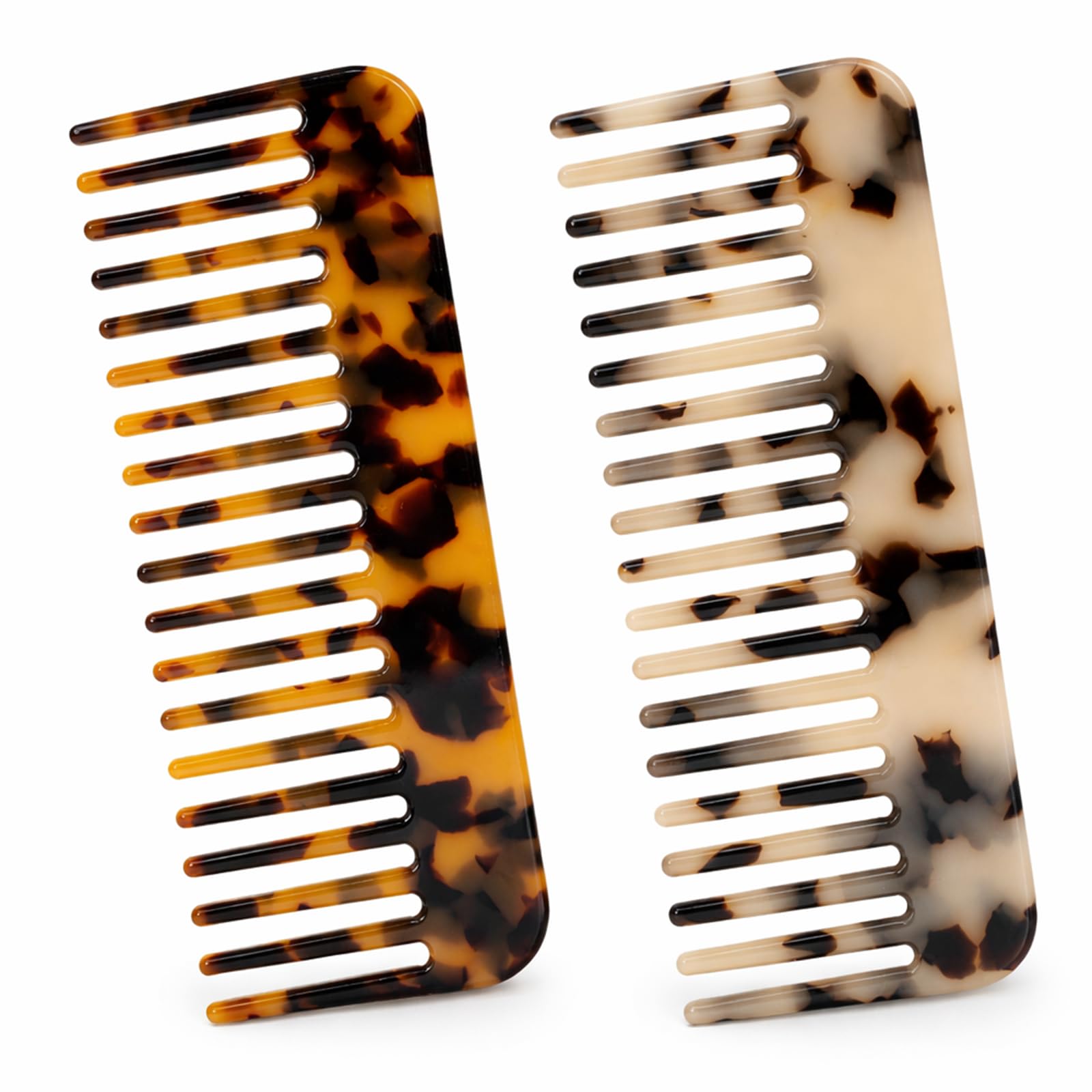 2 Pack Hair Detangling Comb, Mini Wide Tooth Comb for Curly Hair