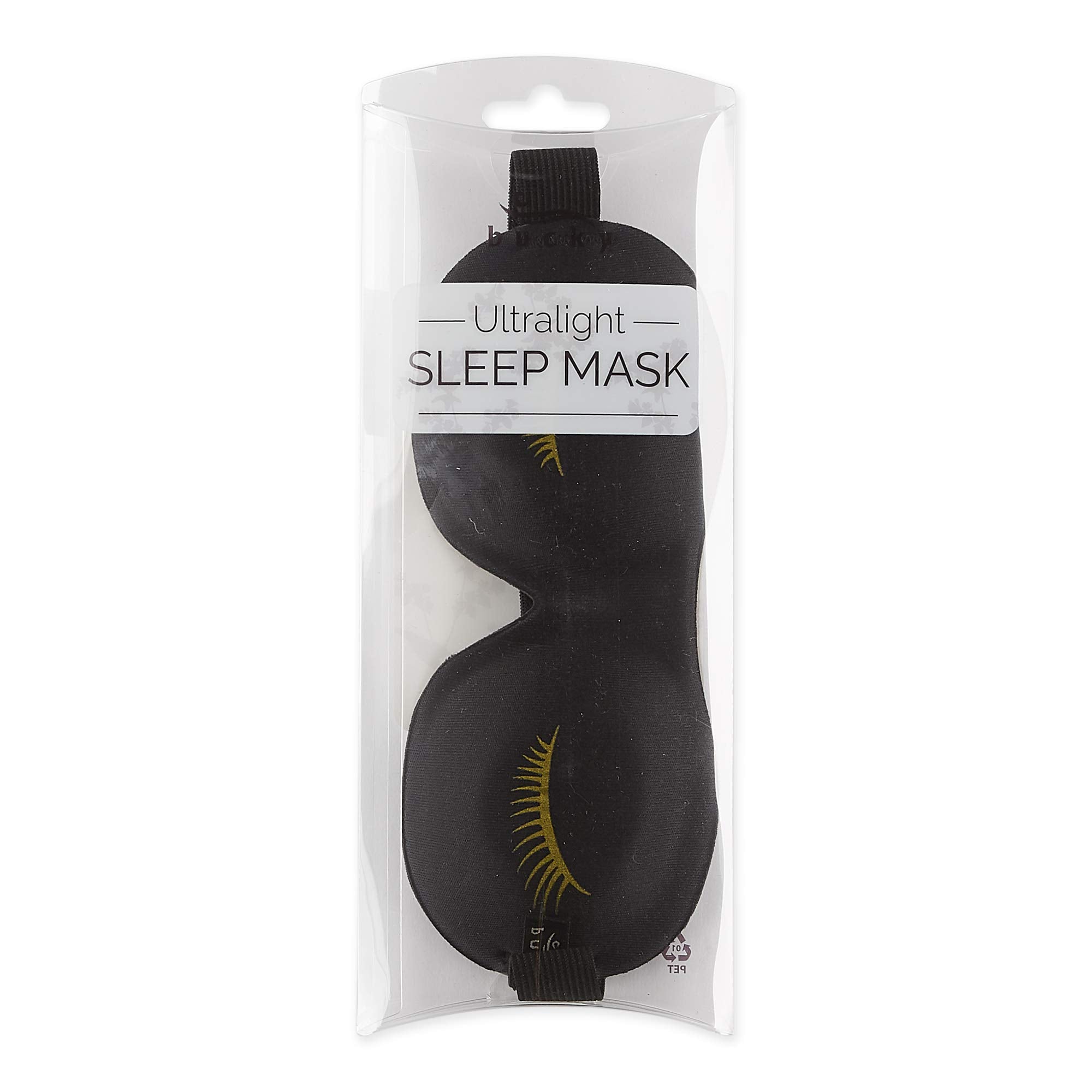 Bucky Ultralight & Comfortable Contoured Sleep Eye Mask, Gold Eyelash, One Size,5824