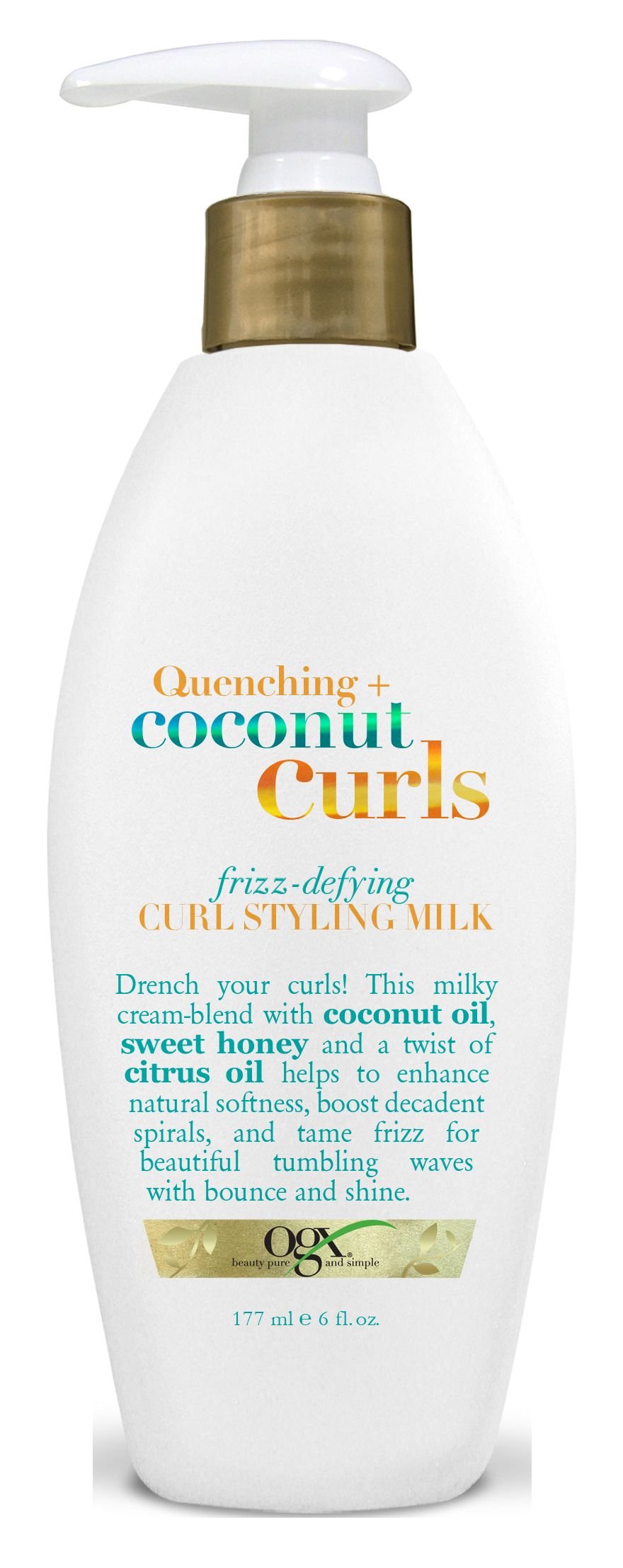 Ogx Coconut Curls Styling Milk 6 Ounce (Frizz-Defying) (177ml) (3 Pack)