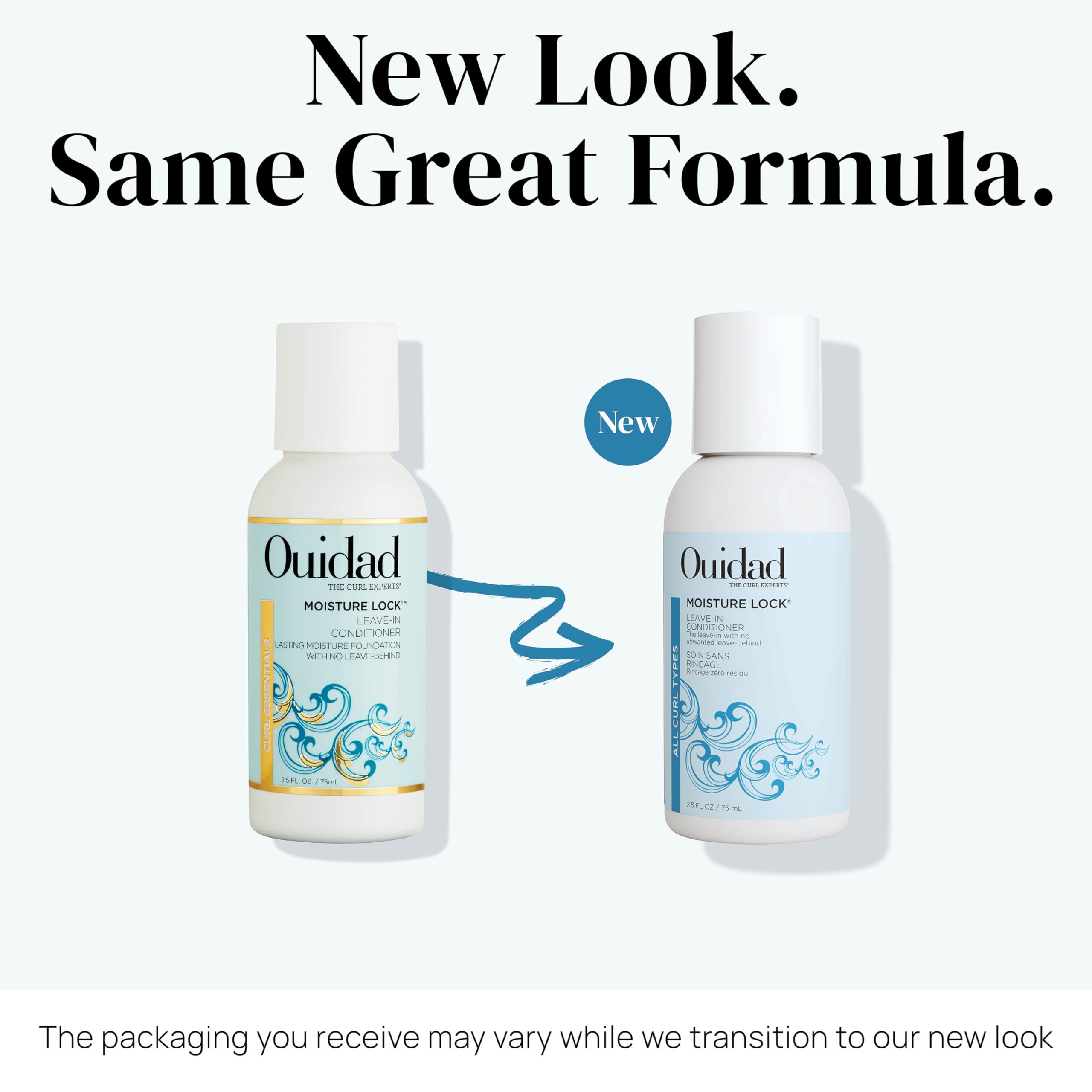 Ouidad Moisture Lock Leave In Conditioner For Curly Hair - 2.5 Fl Oz, Hydrating Curl Conditioner & Hair Detangler 2-In-1 Moistur