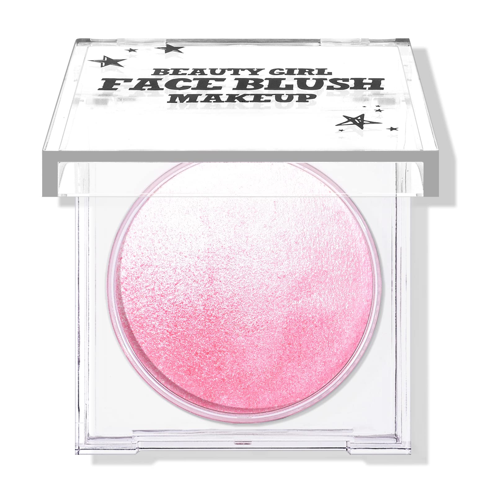 KYDA Pink Blush Powder, Pink Face Highlighter Baked Blush, Shimmer Blush for Natural Glowing Finish, Lasting Lightweight Buildab
