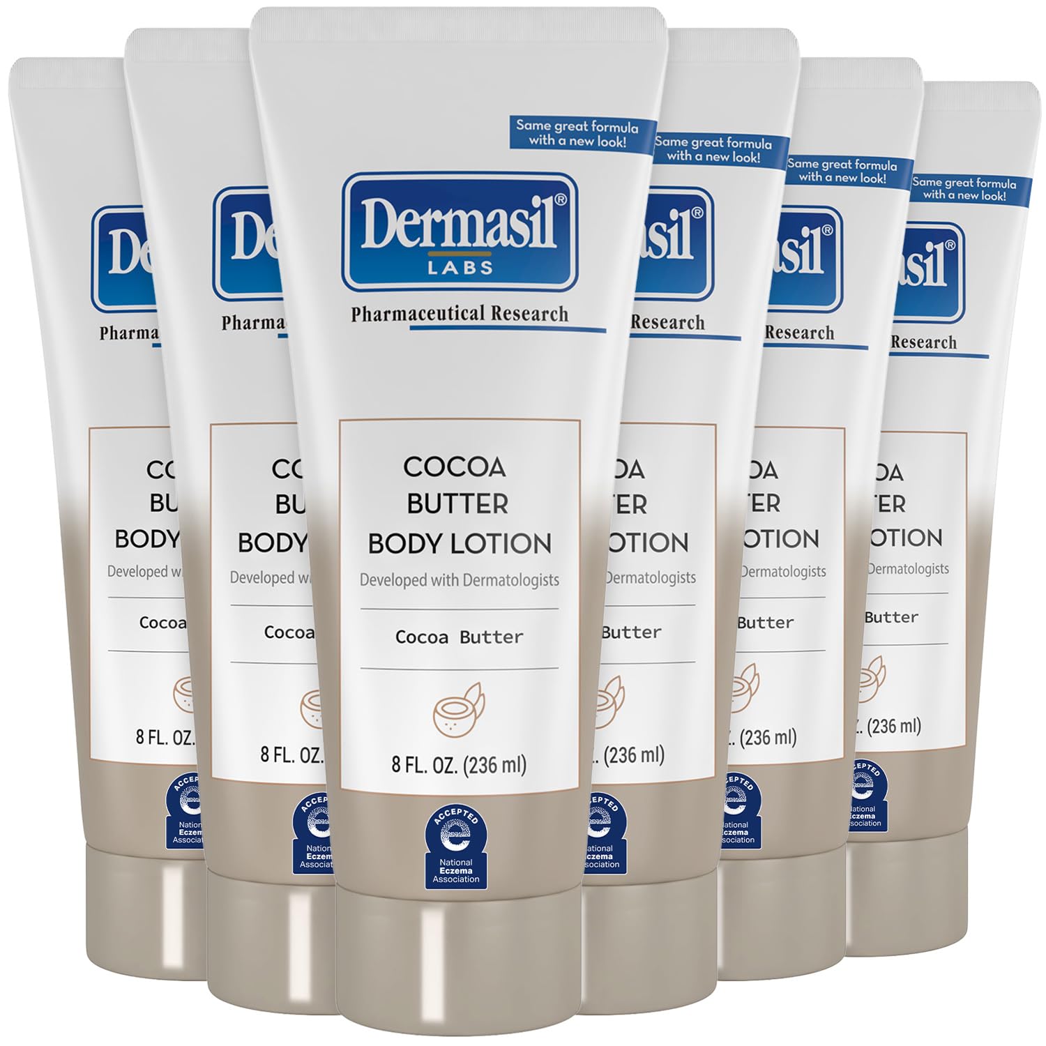 Dermasil Body Lotion, Cocoa Butter, 6Pack  NonGreasy, FastAbsorbing, Sweet Scent, 8 Oz Ea