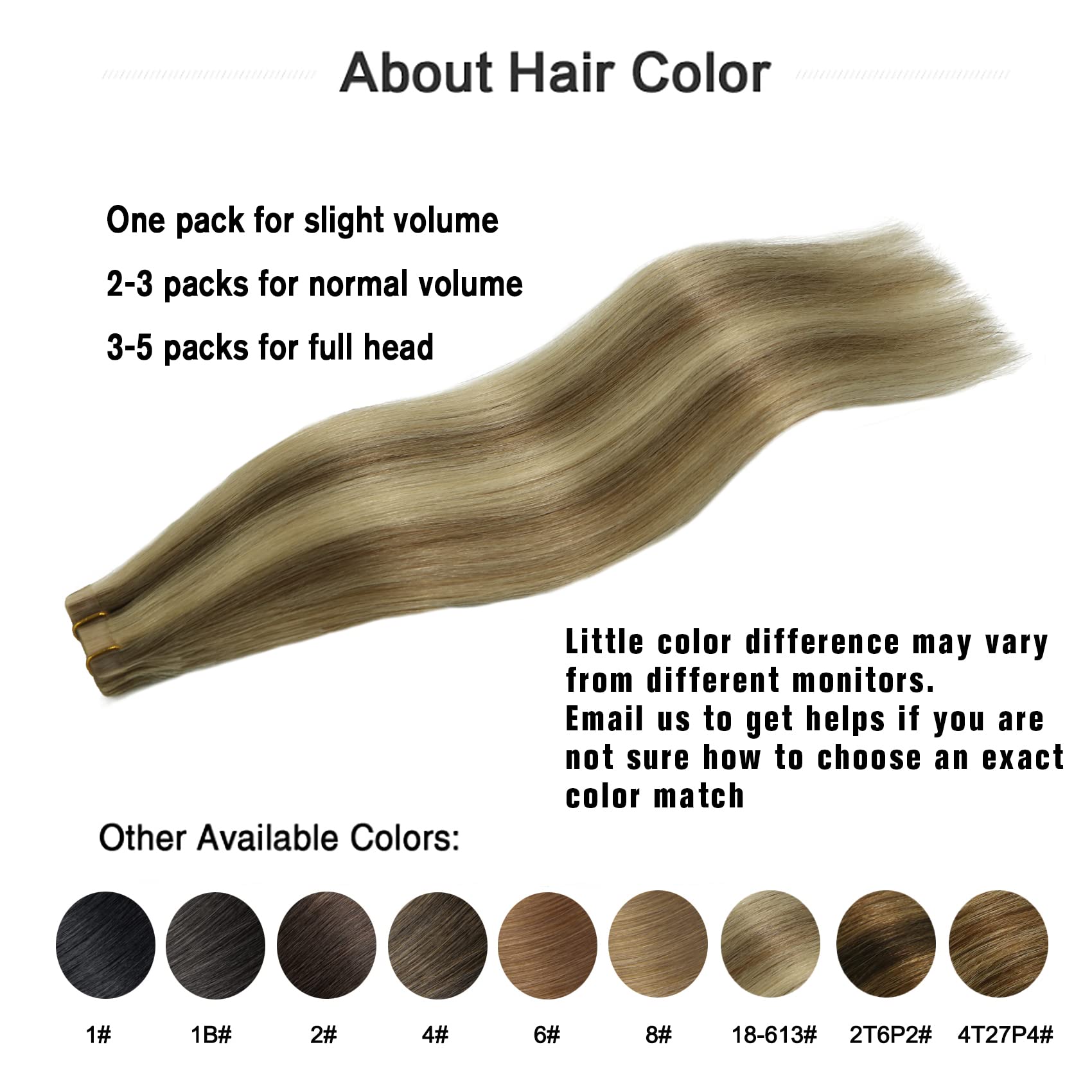 Tape In Hair Extensions 18P613 Mixed Bleach Blonde 100% Remy Human Hair Extensions Silky Straight For Fashion Women 20 Pcs/Packa