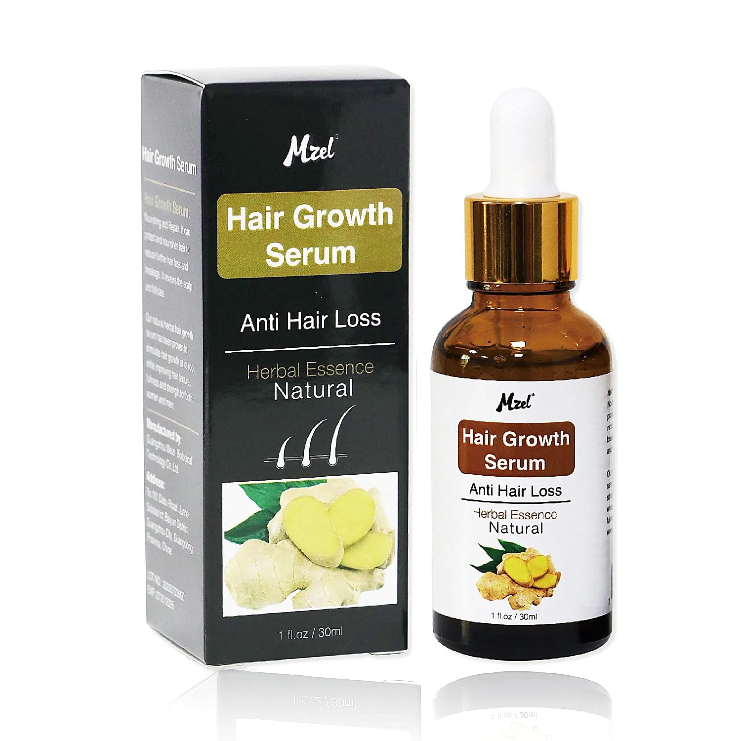 Organic Hair Growth Serum, Natural Herbal Anti Hair Loss Treatment, 1 fl oz