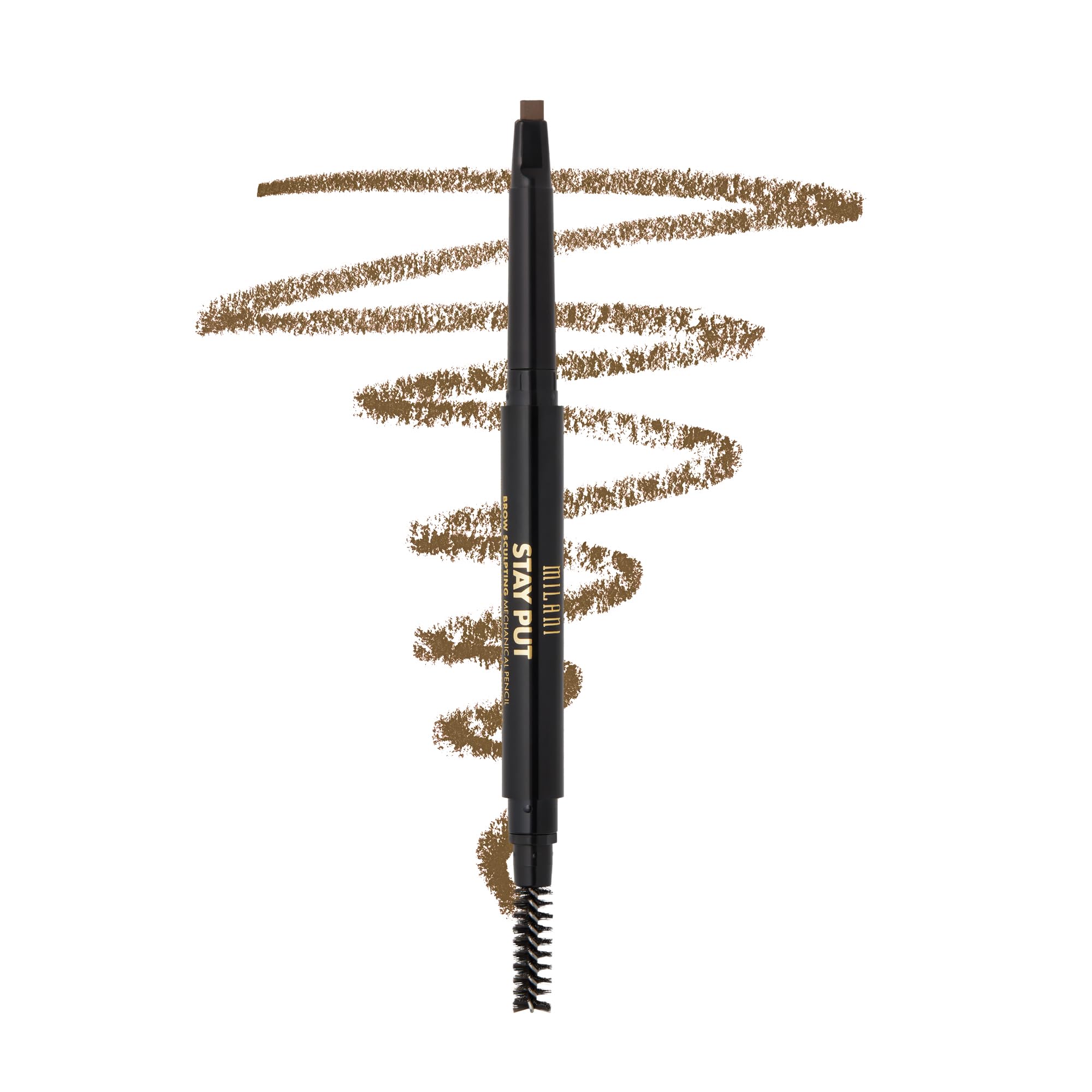 Milani Stay Put Brow Sculpting Mechanical Pencil - Medium Brown (0.01 Ounce) Cruelty-Free Long-Lasting Eyebrow Pencil that Defin