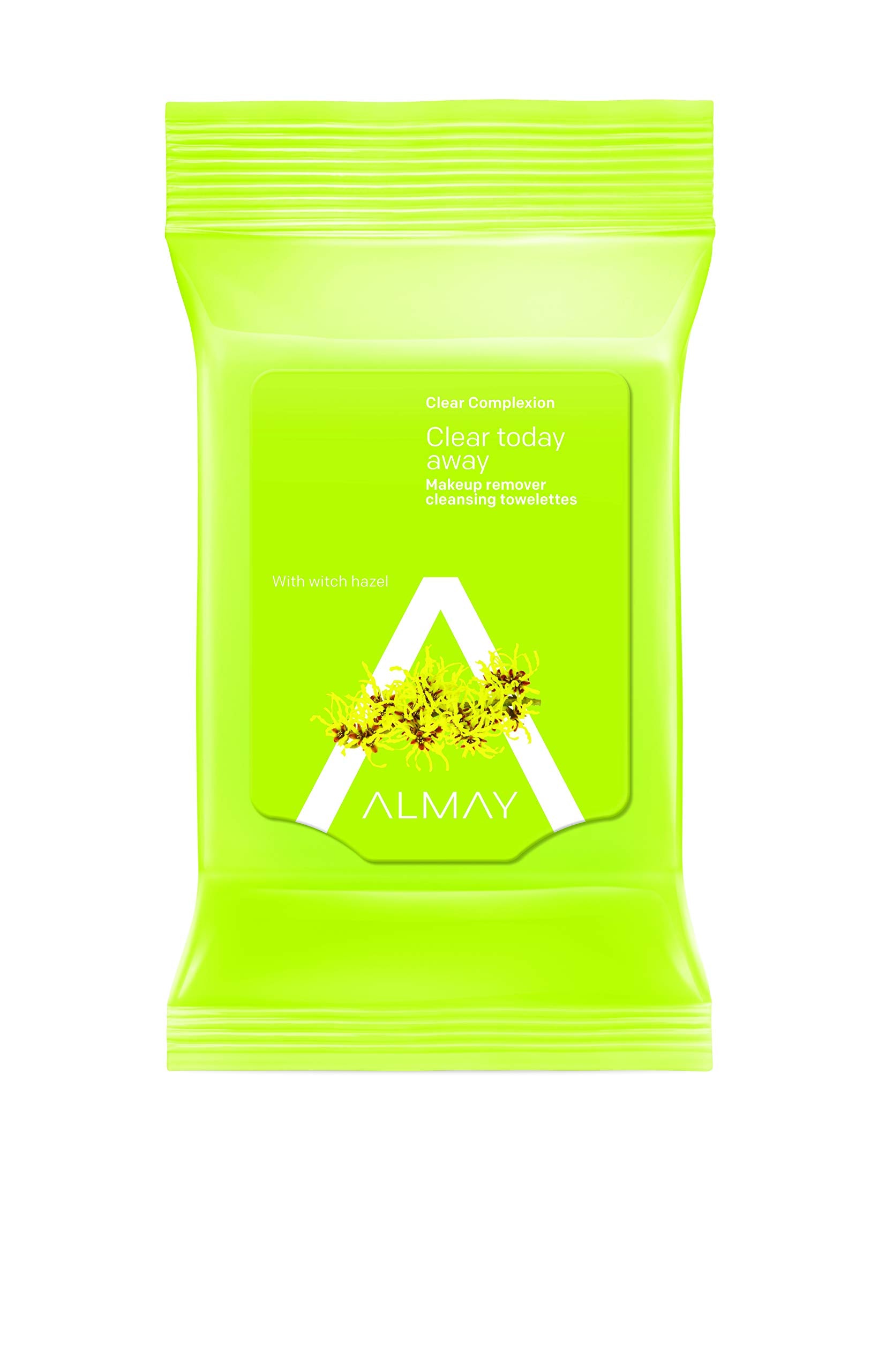 Almay Clear Complexion Makeup Remover Cleansing Towelettes, Hypoallergenic, Cruelty Free, Oil Free, Fragrance Free, Ophthalmolog