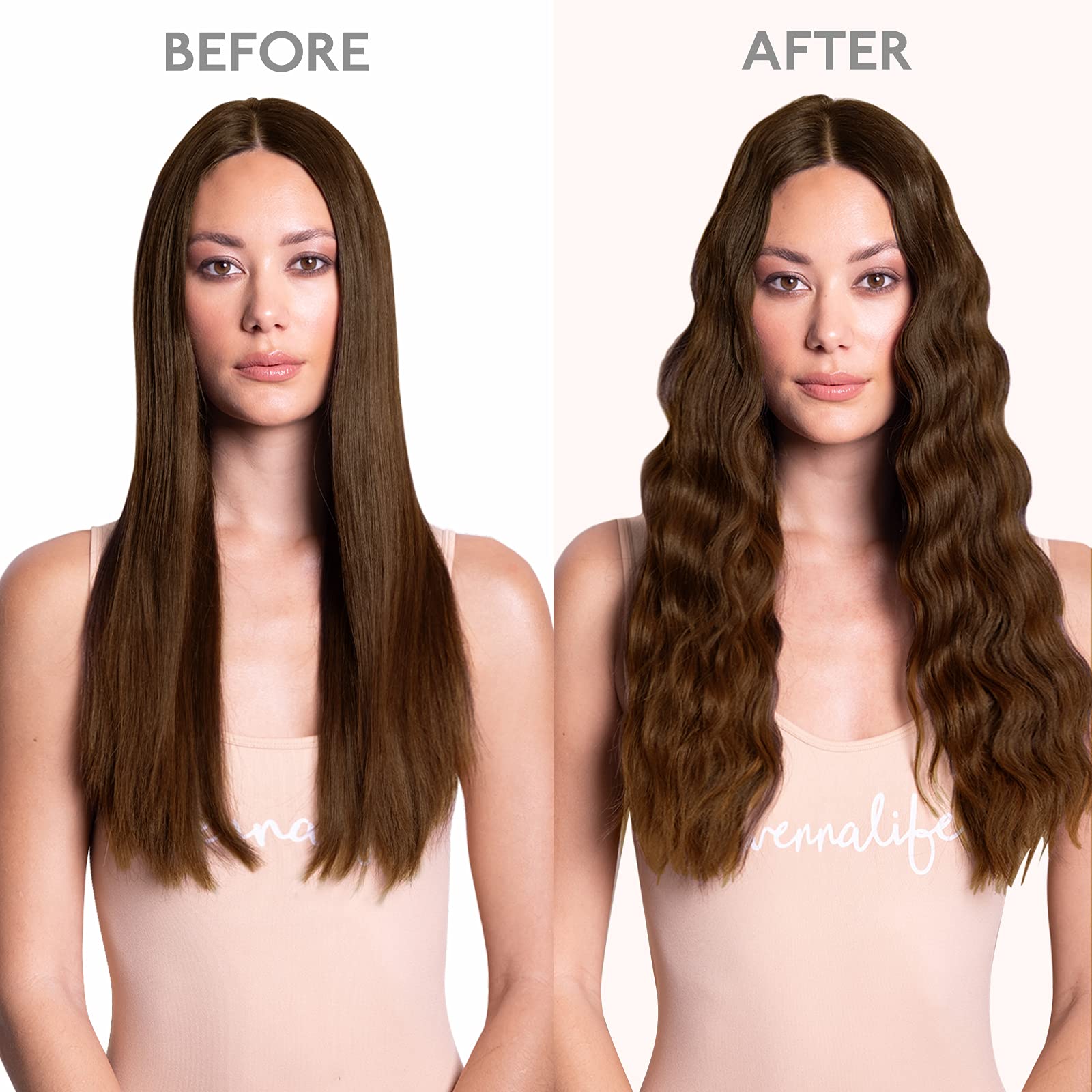 Wennalife Clip In Human Hair Extensions, 22 Inch 120G 7Pcs Chocolate Brown Hair Extensions Clip In Human Hair Remy Clip In Hair