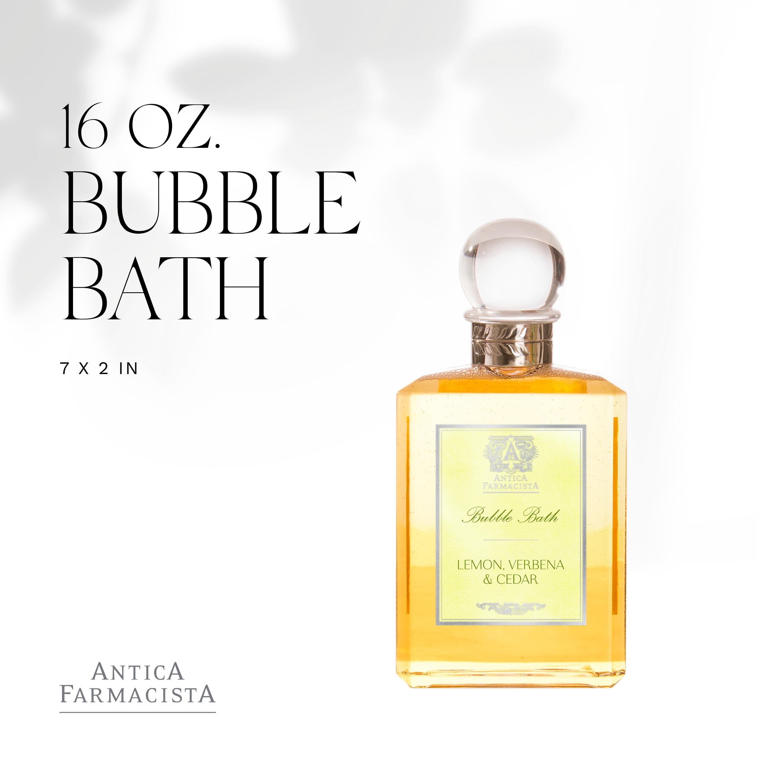 Antica Farmacista Lemon Verbena & Cedar Bubble Bath, 15.8 Fl Oz