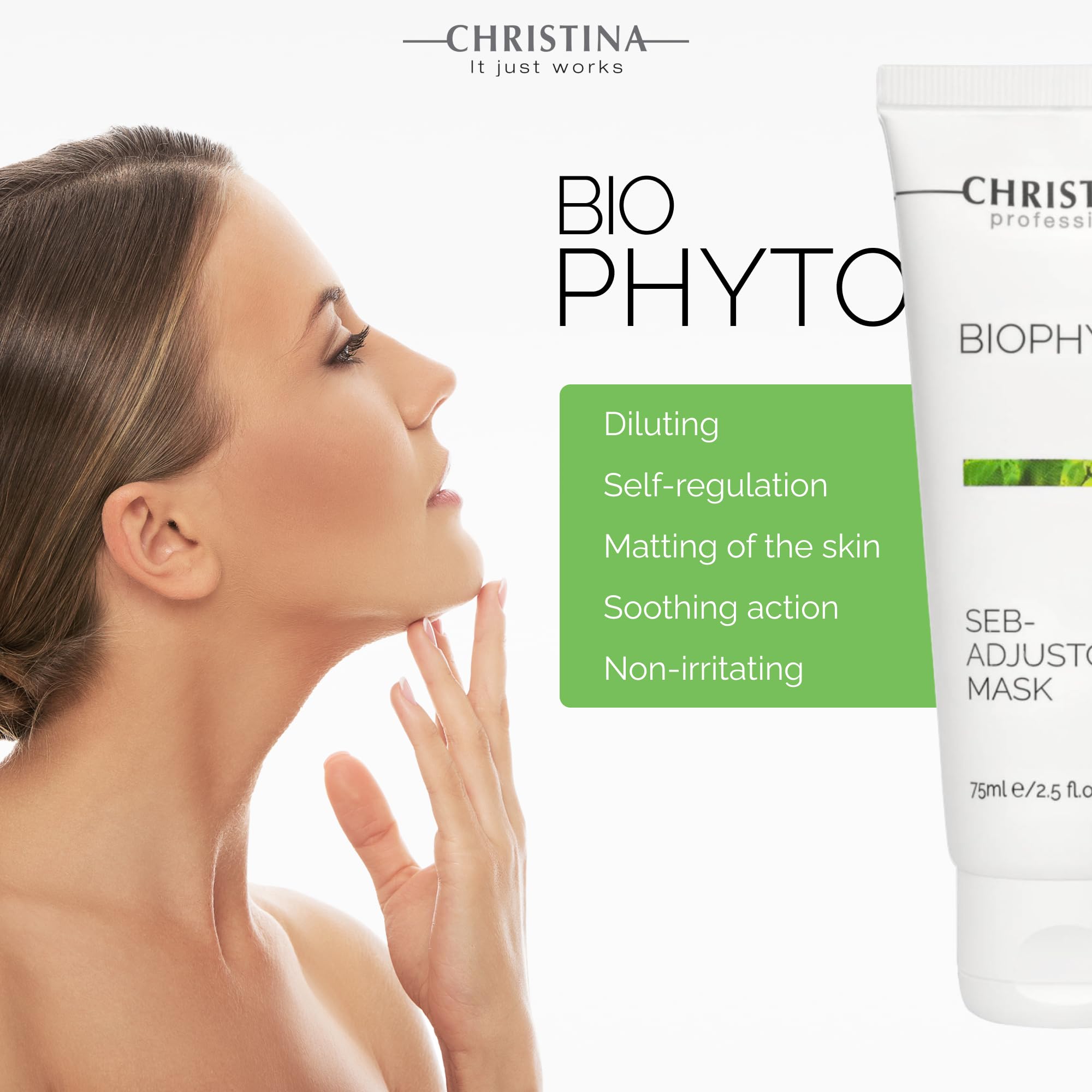 -CHRISTINA- Bio Phyto Seb-Adjustor Facial Mask with Moisture Complex | Face Masks Skincare Targets Acne, Blackheads, and Oilines