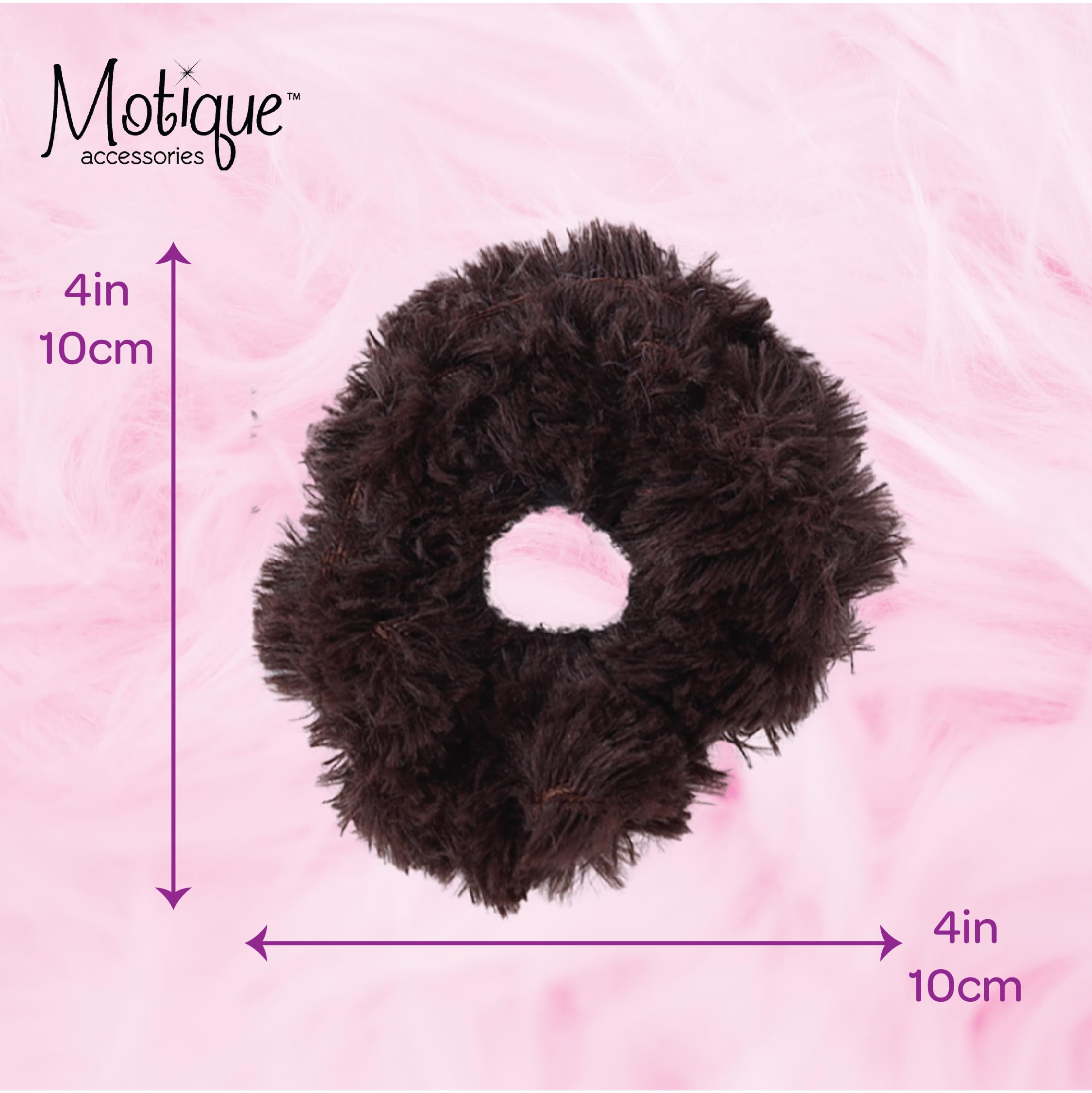 Solid Fur Scrunchies Pony Holder - Set Of 2 (Brown)