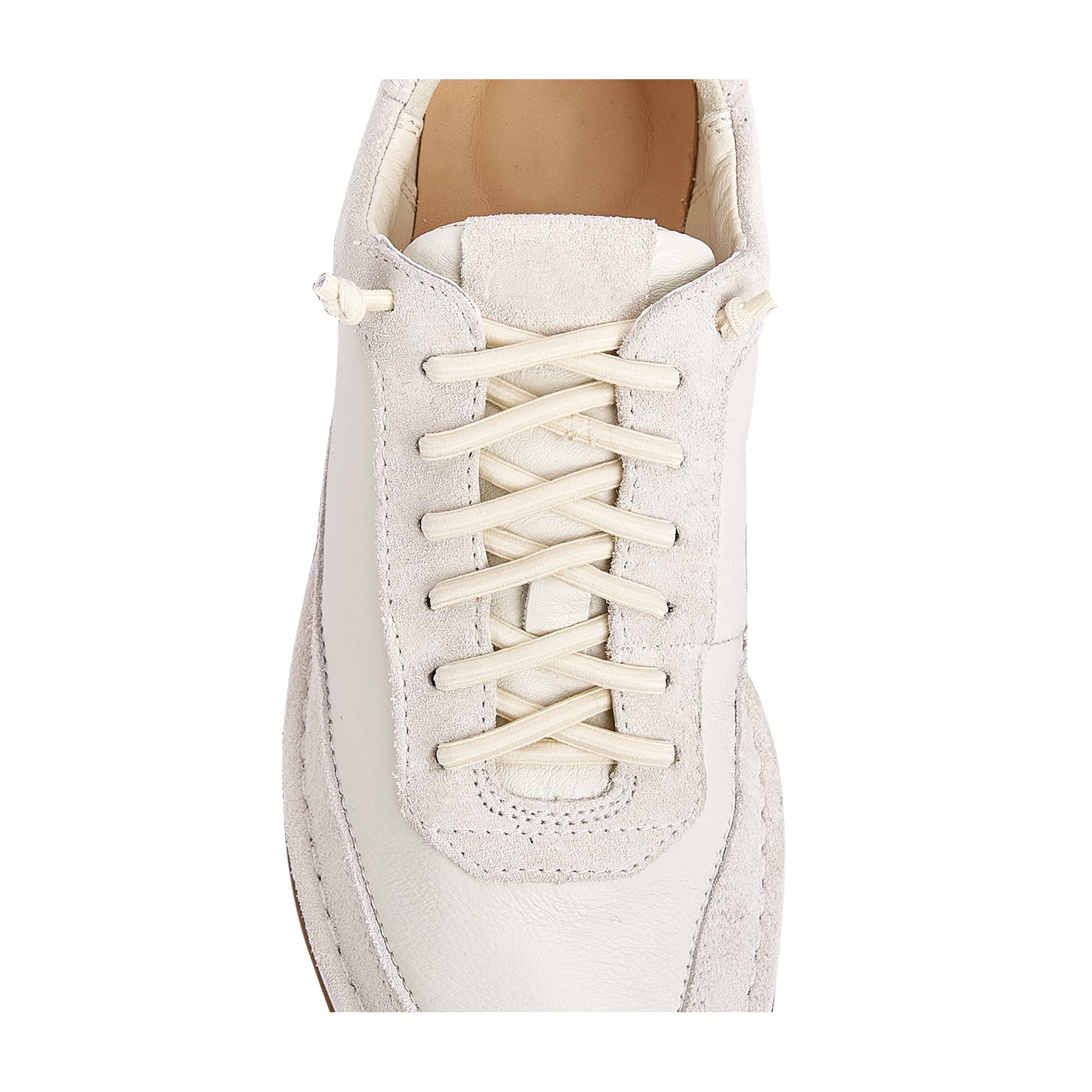 VEILLEONG 2 Pair Elastic No Tie Shoe Laces Tieless Shoelaces for Sneakers Shoes, One Size Fits All for Kids and Adults Beige 47
