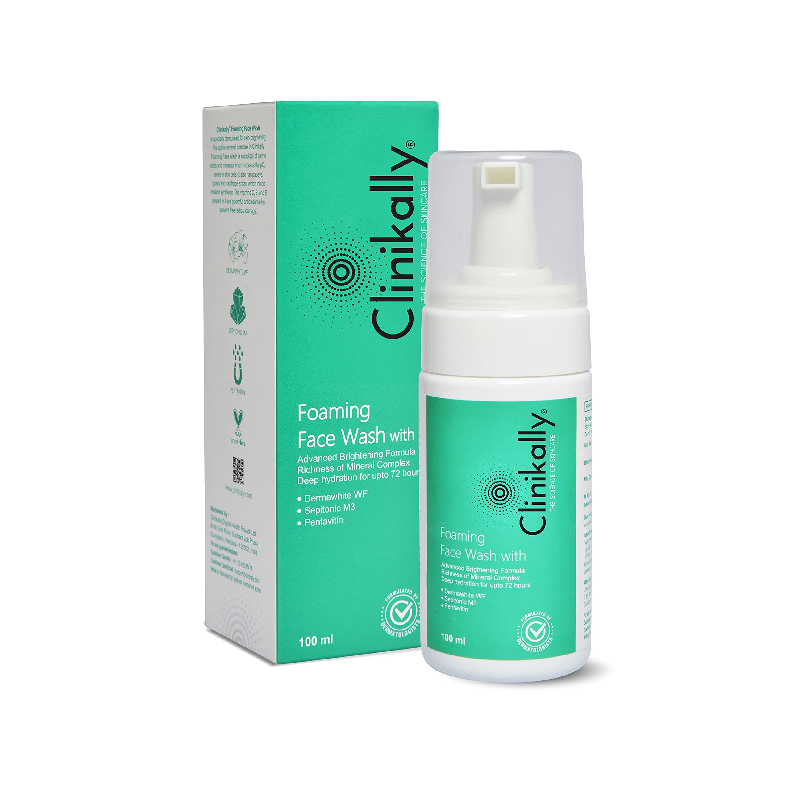 Clinikally Foaming Face Wash | Skin Brightening Formula | Active Mineral Complex | Enriched With Papaya, Guava, & Licorice Extra