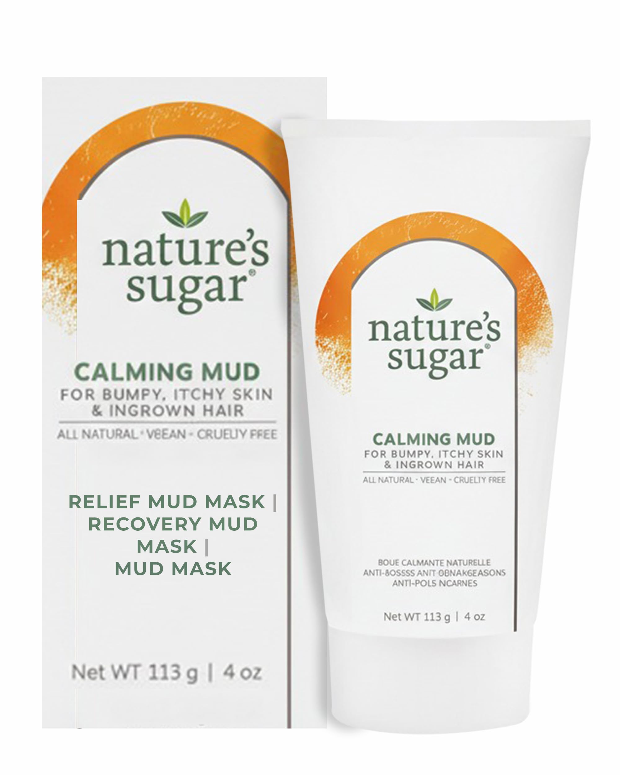 Natures Sugar Calming Mud  PostWax Mineral Mud Mask  4 oz