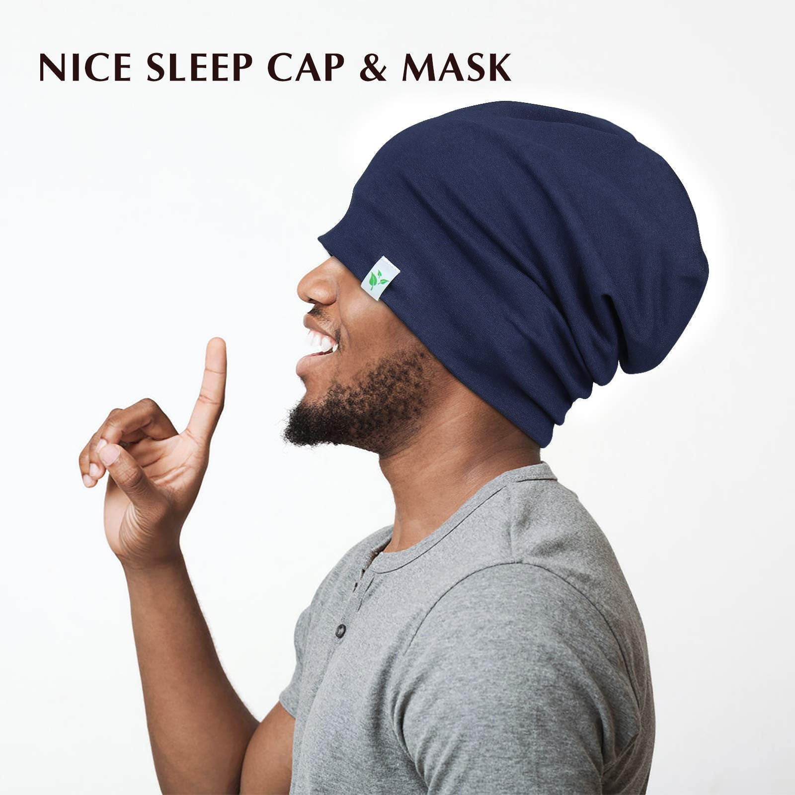 Winitas Satin Lined Sleep Cap For Men With Curly Hair Dreadlocks