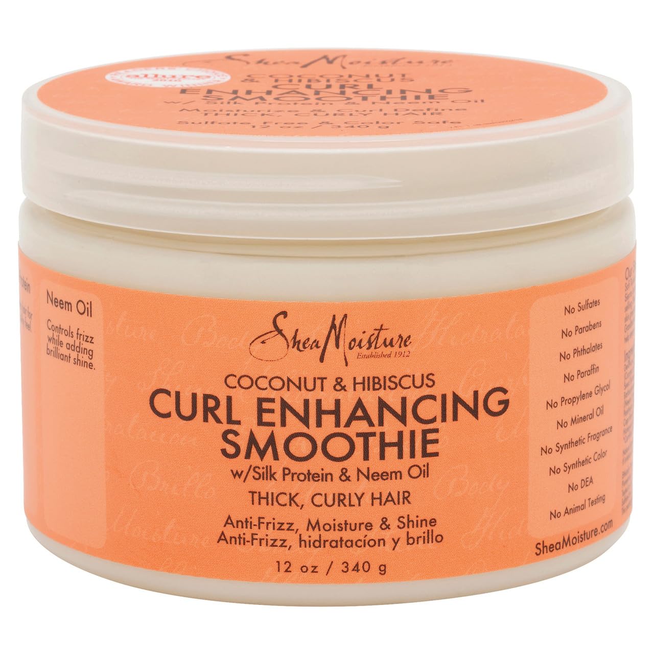 Shea Moisture Coconut Hibiscus Curl Enhancing Smoothie, multi, 12 Ounce (290223 )