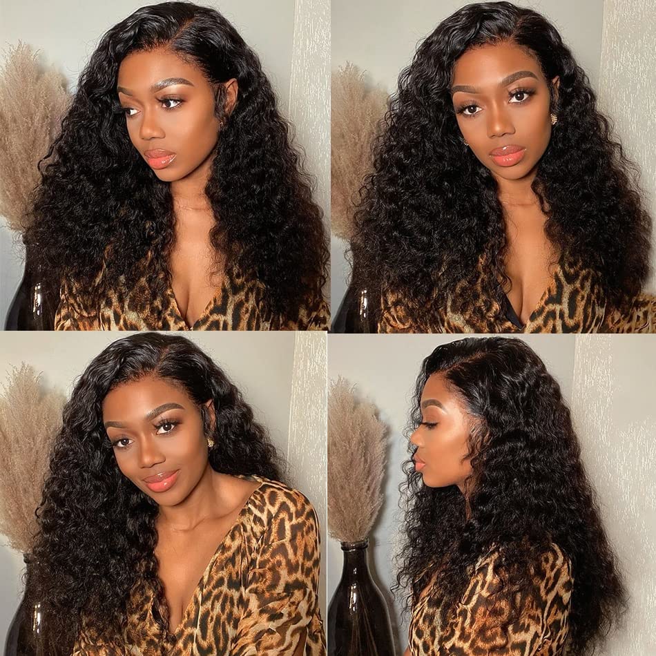 Nervoss Lace Frontal Wigs Human Hair Water Wave Wig Hd Transparent Lace Front Wigs Human Hair Wet And Wavy Virgin Hair Wigs Pre
